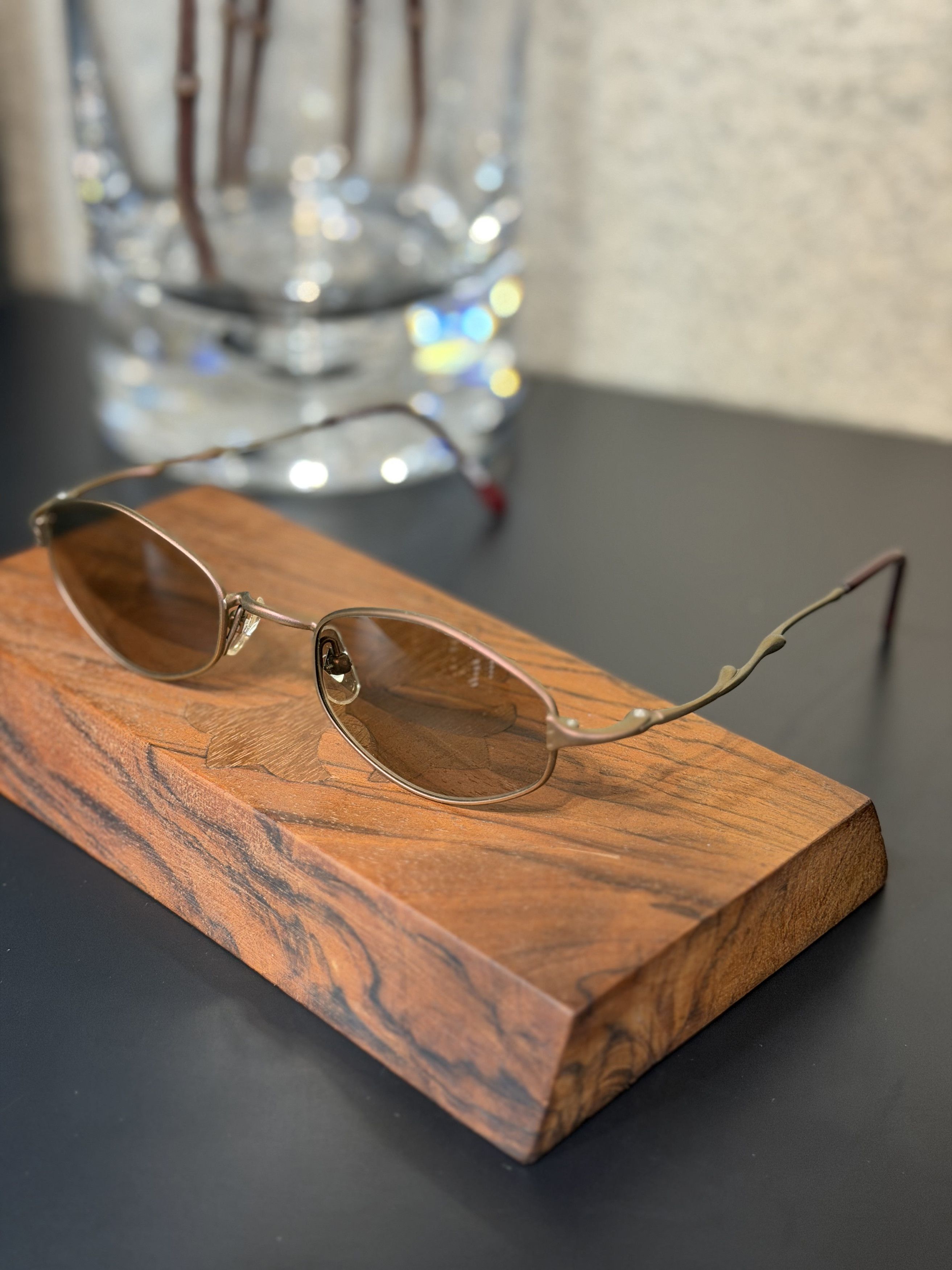 Jean Paul Gaultier Jean Paul Gaultier 56-0018 Brown Gold Oval Sunglasses Size ONE SIZE - 1 Thumbnail