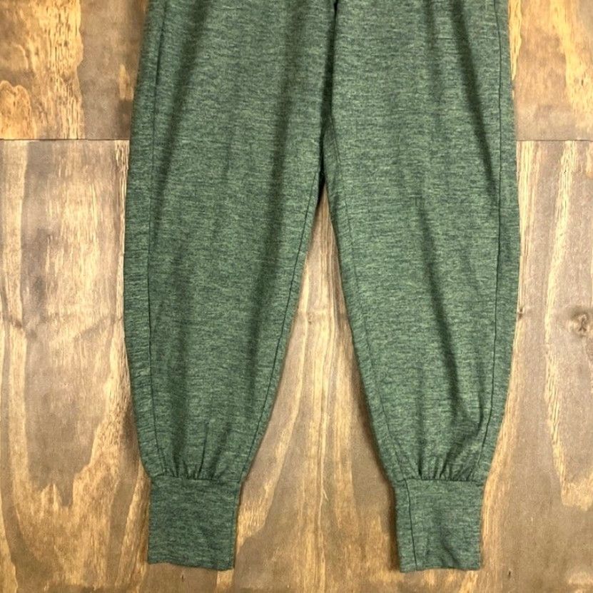 Vintage Aerie Womens Pants Heathered Green Fold Over Pull On high Rise Joggers Stretch S Size 28" / US 6 / IT 42 - 3 Thumbnail