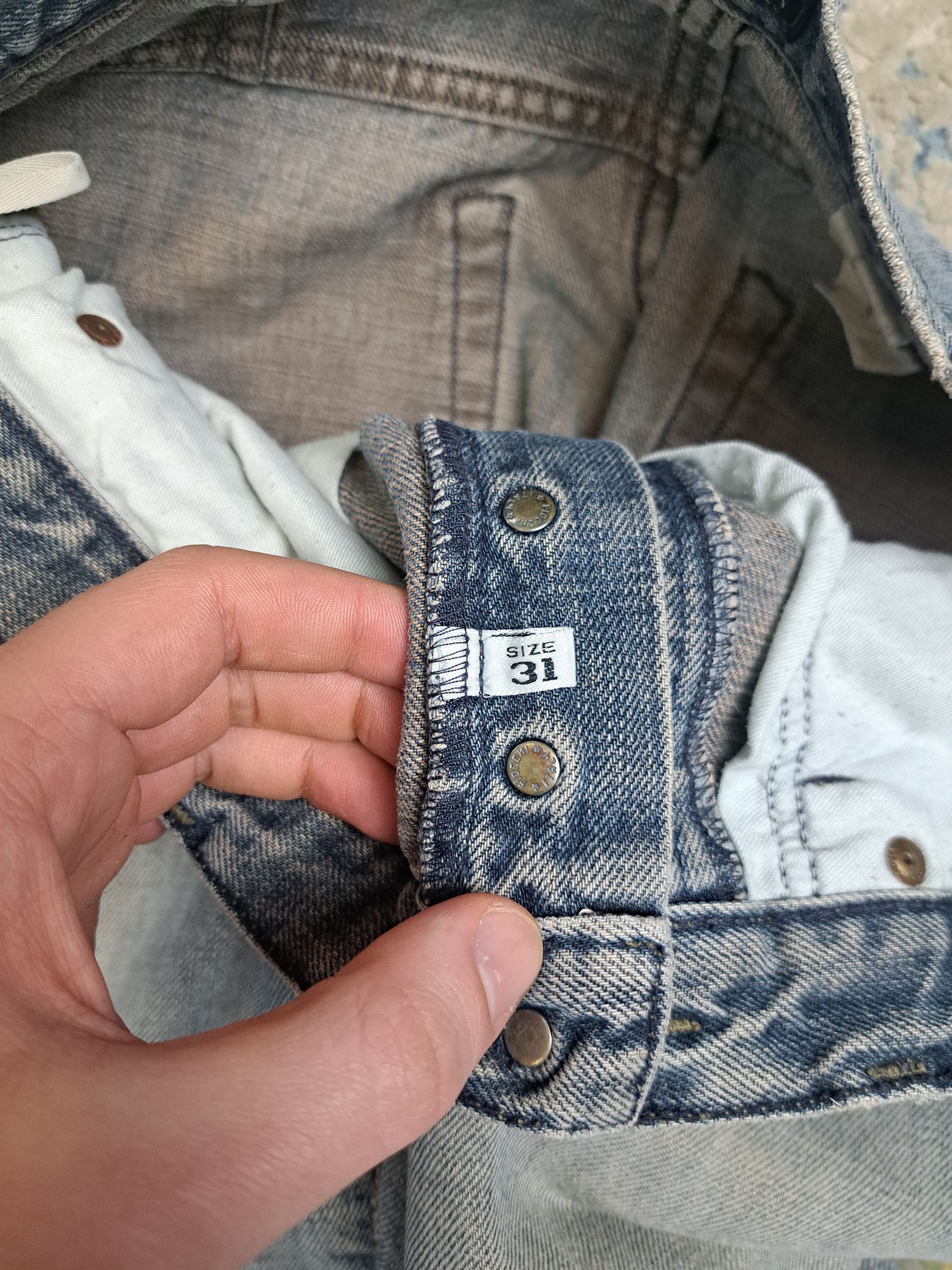 Armani Armani Jeans Baby Blue Straight Fit Denim Archive Designer Size US 31 - 10 Thumbnail
