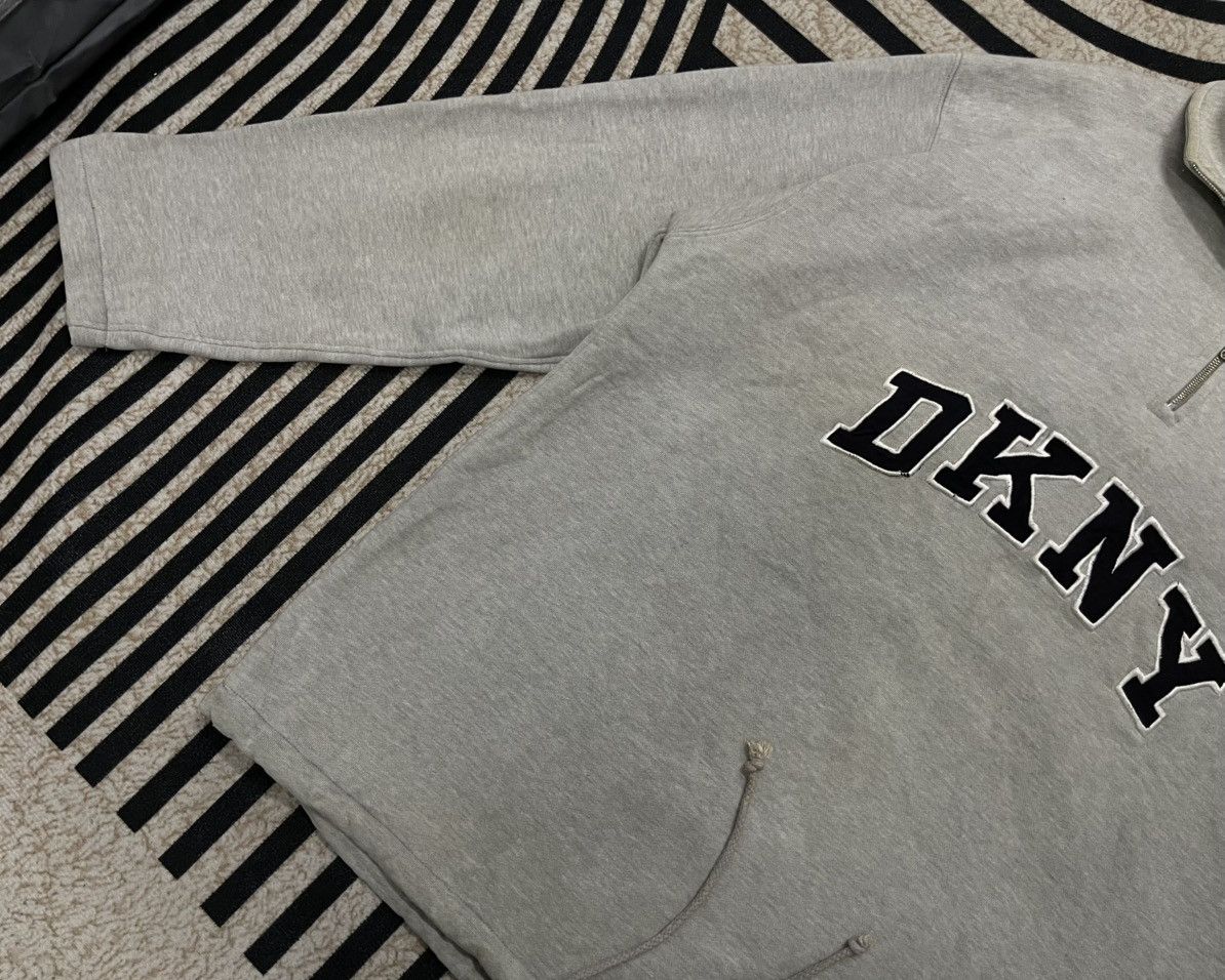 DKNY × Designer × Vintage 90s DKNY HALF ZIPPER SPELL OUT SWEATSHIRT RARE Size US L / EU 52-54 / 3 - 4 Thumbnail