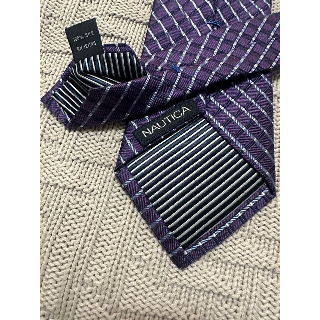 Nautica Nautica purple plaid silk tie Size ONE SIZE - 3 Thumbnail