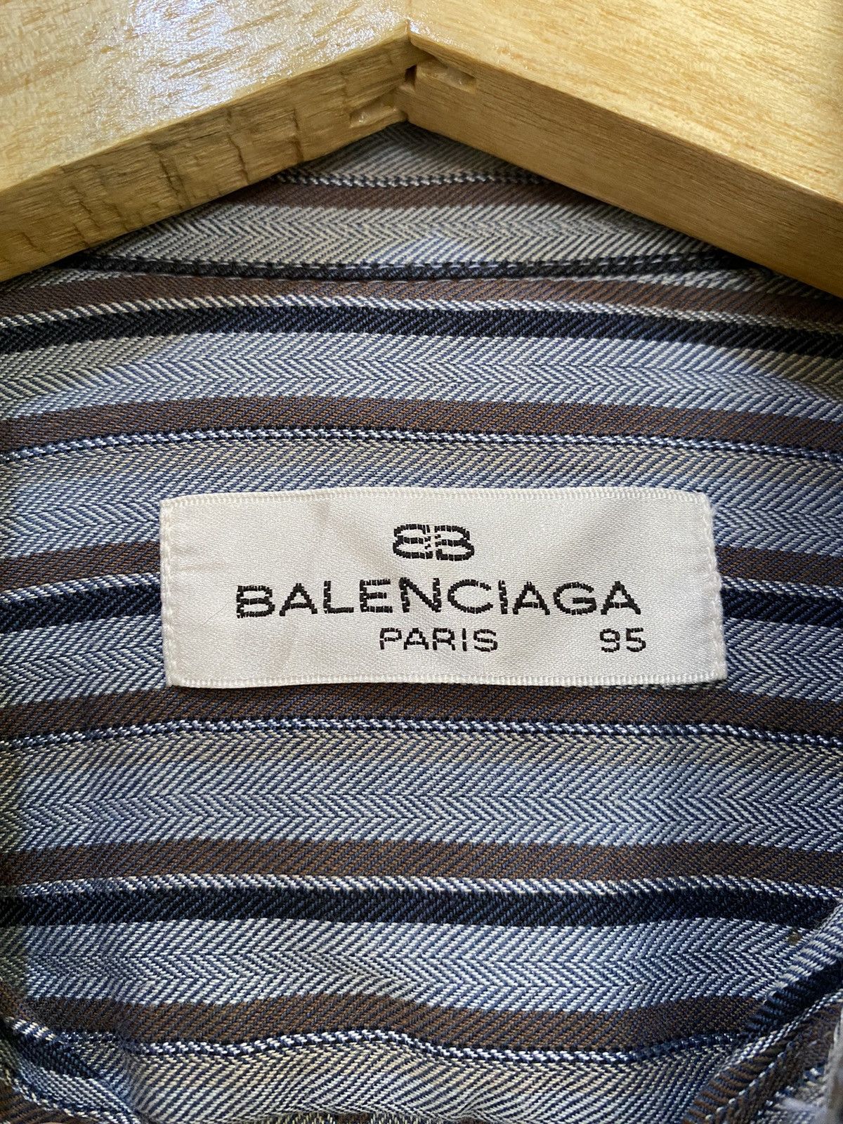 Balenciaga Vintage balenciaga BB double stripes button up shirt Size US L / EU 52-54 / 3 - 7 Thumbnail