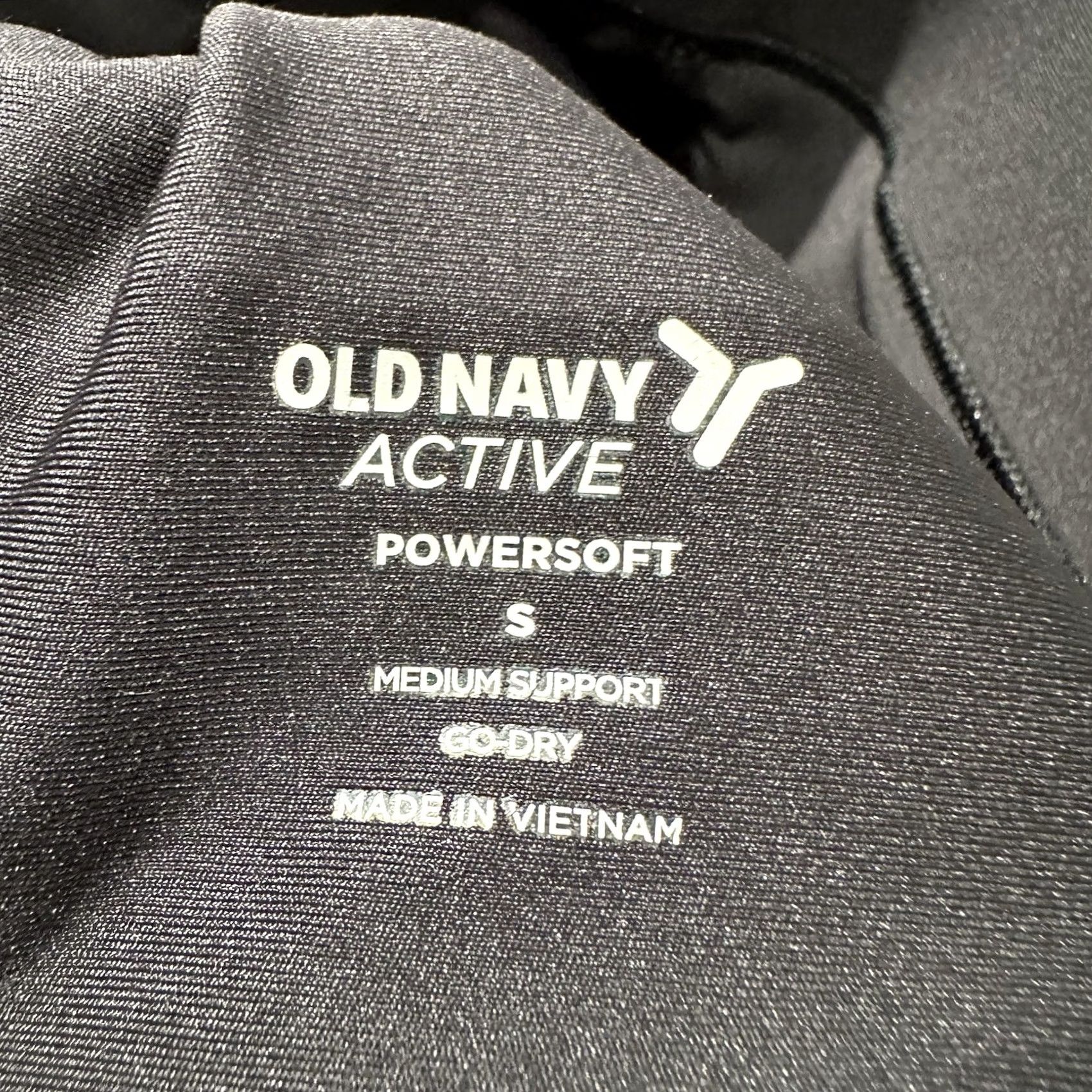 Old Navy Old Navy Powersoft Sports Bra Womens Small Black Medium Support Go-Dry Active Shirt Ladies XS? Size ONE SIZE - 3 Thumbnail