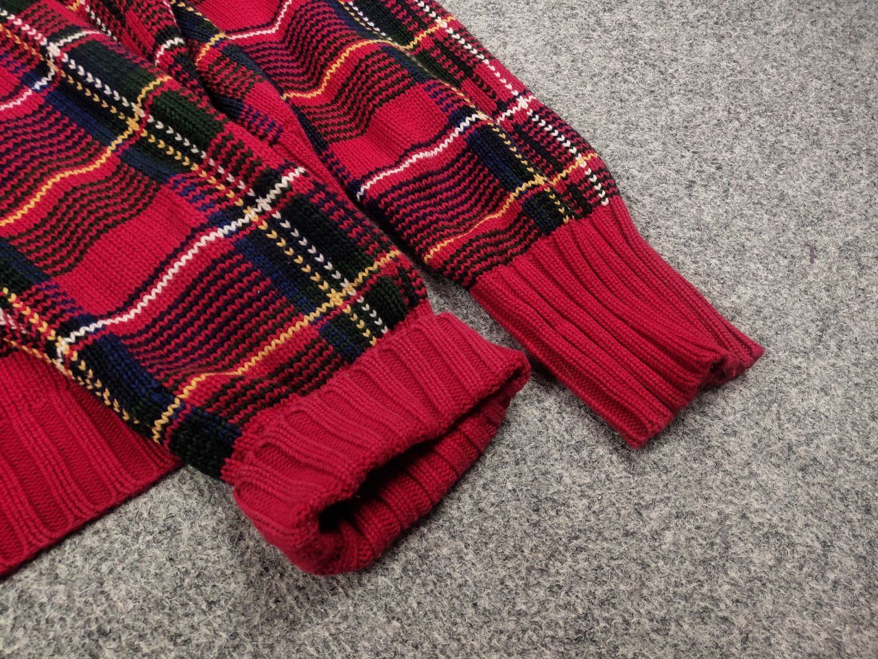 Polo Ralph Lauren Rare Vintage Polo Ralph Lauren Knit Sweater Plaid Red Tartan Size US XL / EU 56 / 4 - 9 Thumbnail