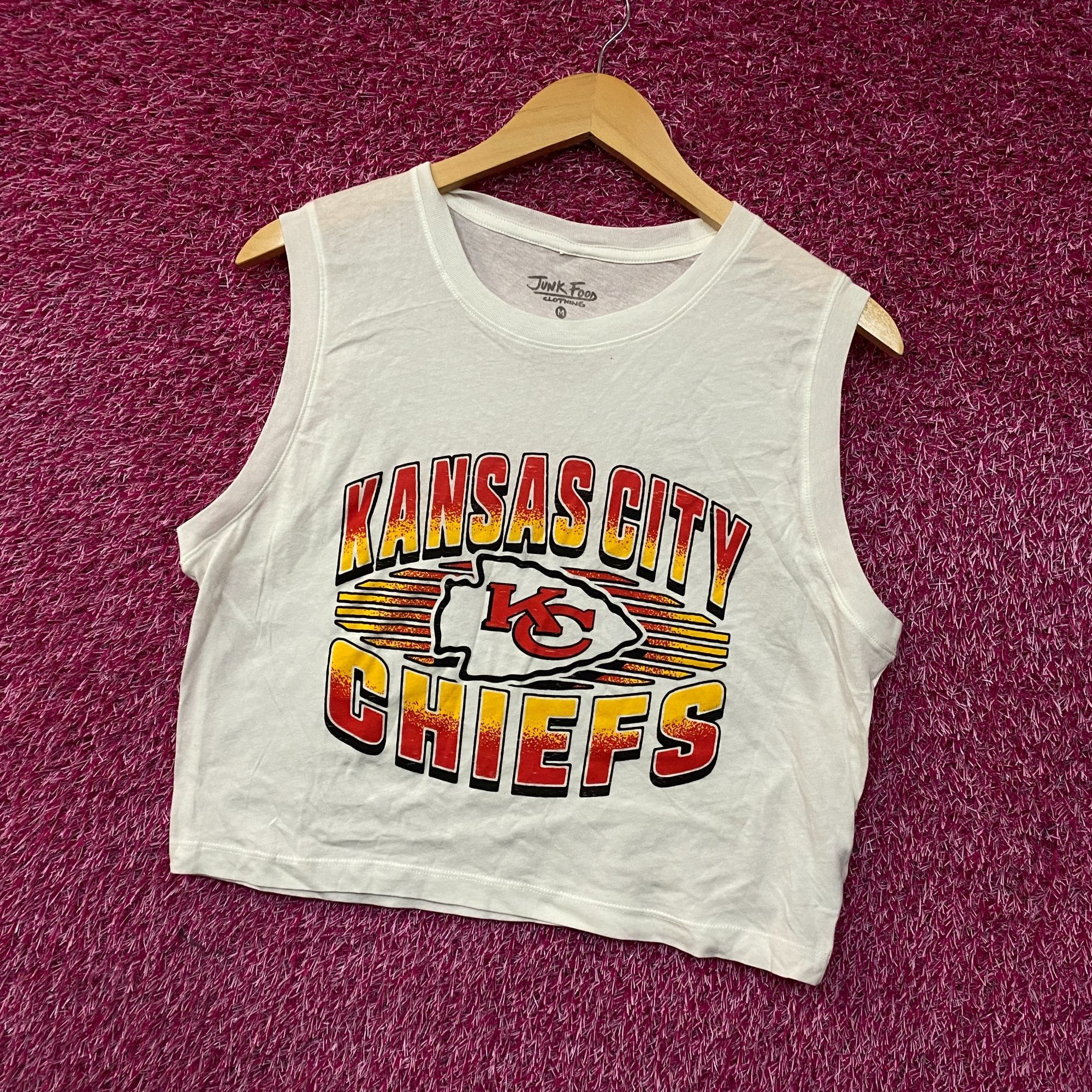 Junk Food Junk Food NFL Kansas City Chiefs Sleeveless Cropped T-Shirt Size M / US 6-8 / IT 42-44 - 3 Thumbnail