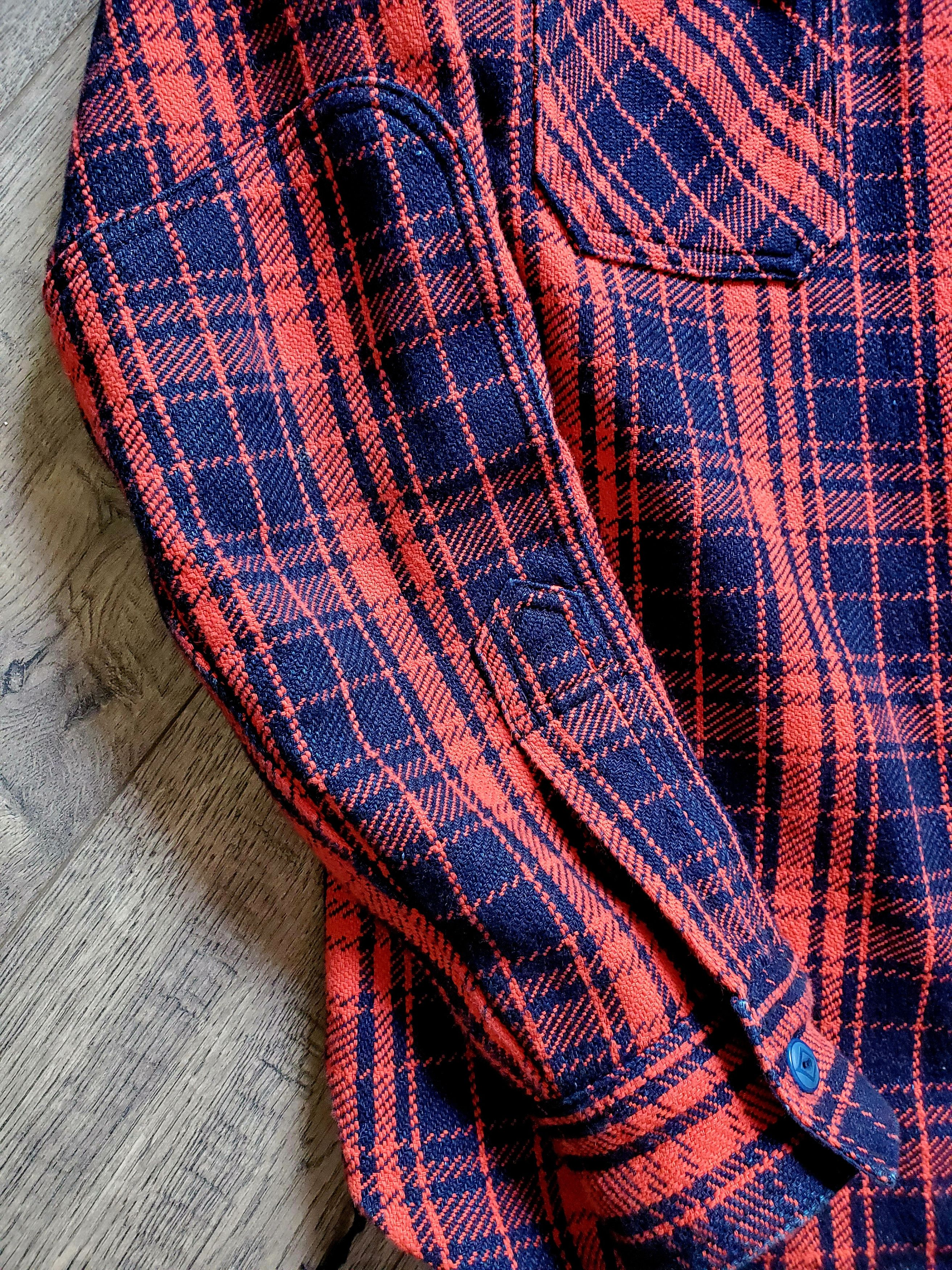 Samurai Jeans SIN16-01 Rope Dyed Indigo & Vermillion Flannel Size US L / EU 52-54 / 3 - 8 Thumbnail