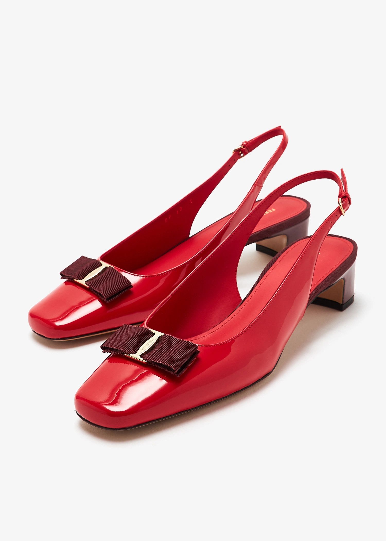 Salvatore Ferragamo o1s1rm0526 Vara Bow Slingback Pumps in Red Size US 8 / IT 38 - 5 Thumbnail