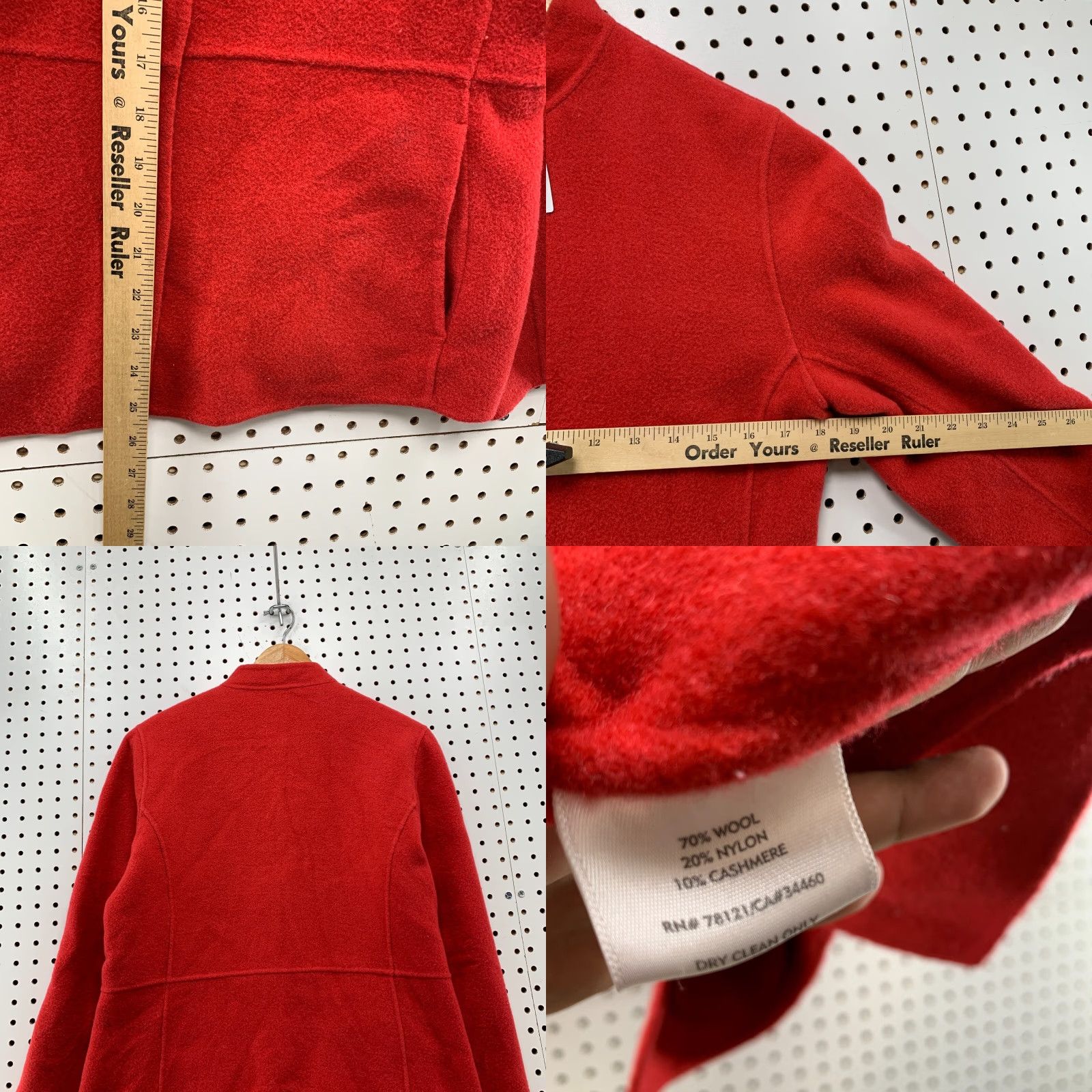 Eileen Fisher Eileen Fisher Wool Cashmere Button Jacket Womens Small Red Solid Wool Cashmere Button Jacket Womens Small Red Size S / US 4 / IT 40 - 9 Thumbnail