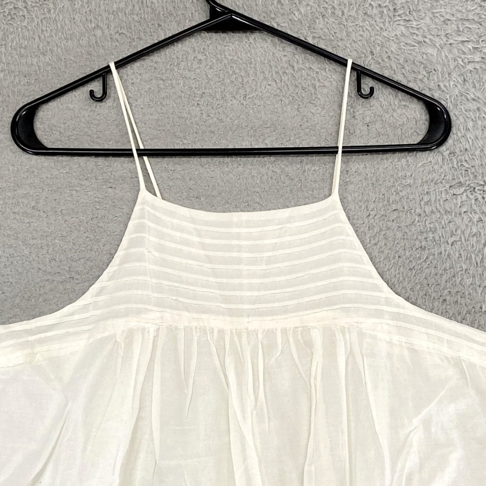 Vintage VINTAGE Floreat Embroidered Tank Top Womens 16 White Cotton Tiered Boho Beach Anthro Size XXL / US 16-18 / IT 52-54 - 2 Thumbnail