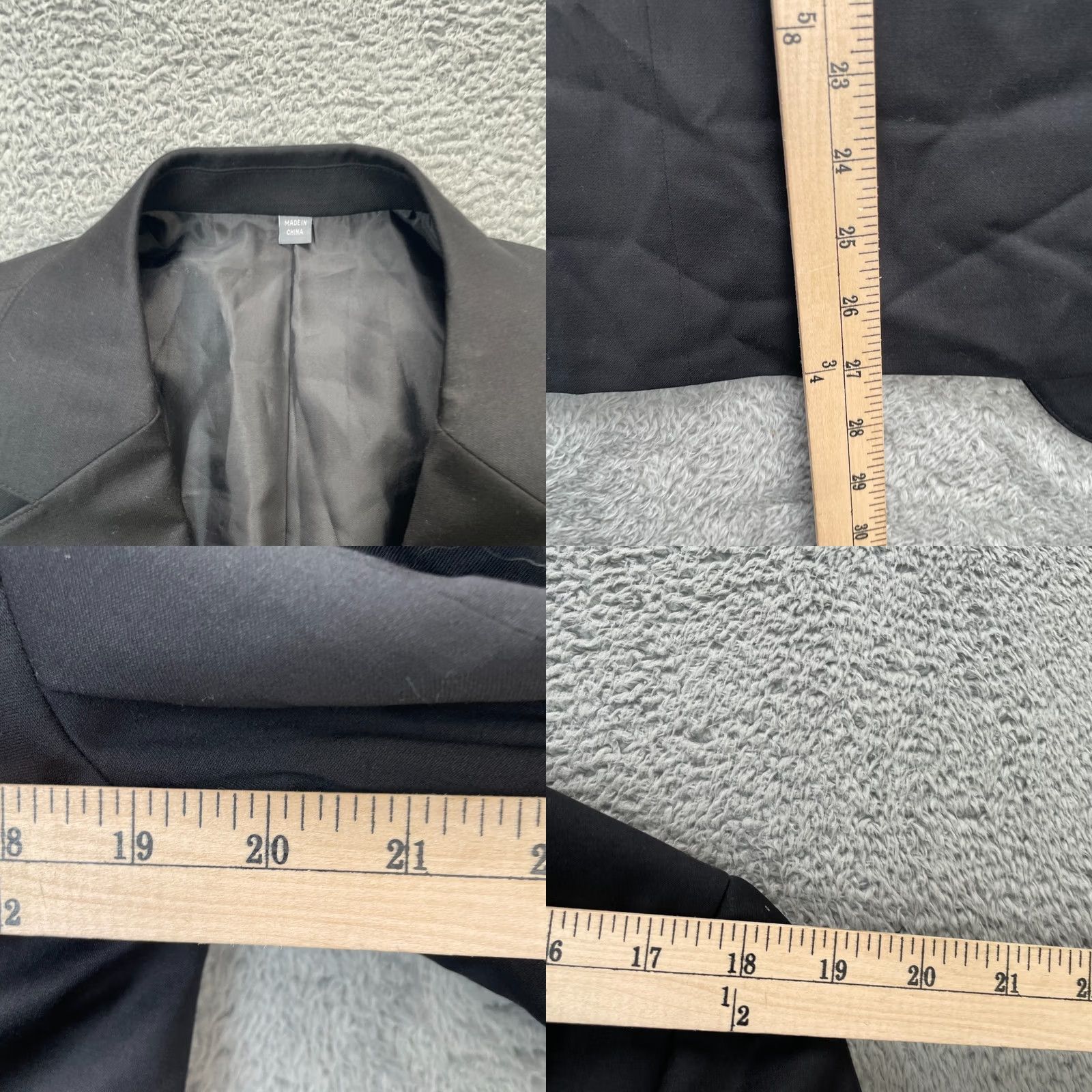 Bonobos Bonobos Slim Fit Blazer Mens 36R Black Wool Blend Stretch Coat Jacket - Single-Breasted, Notch Lapel, Double Vent, 2-Button Front - Business Casual Size 36R - 8 Thumbnail