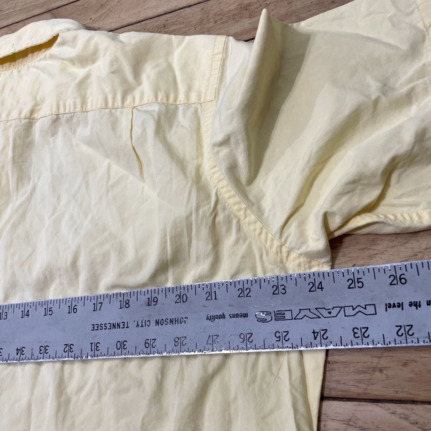 Nautica Nautica Shirt Men L Yellow Pocket Logo Sanded Poplin Matte Retro Beach Capsule - Button-Up Casual/Workwear Size US L / EU 52-54 / 3 - 7 Thumbnail