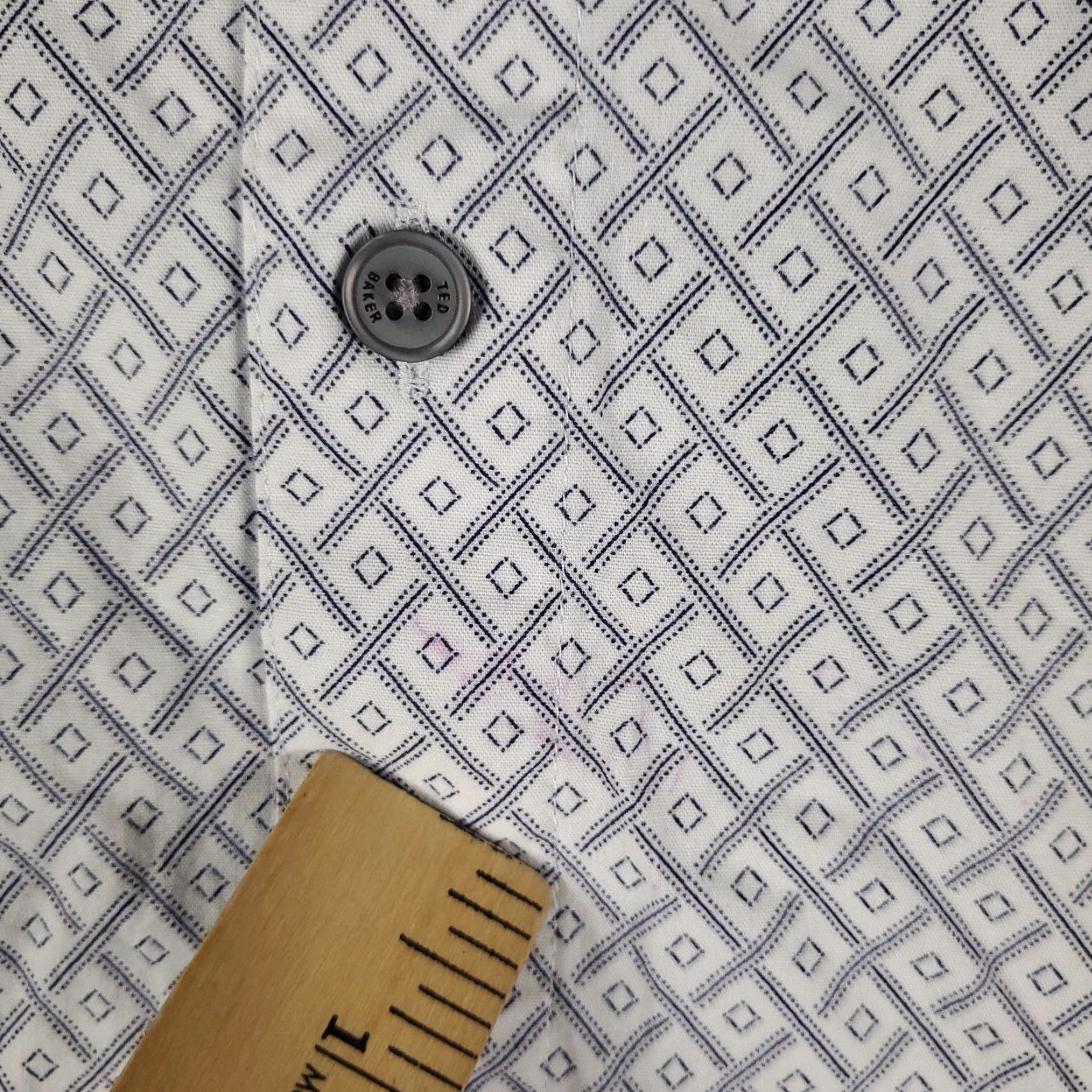 Ted Baker Ted Baker Shirt Gray Geometric Button Up Long Sleeve Adult Size 3 Mens Size US S / EU 44-46 / 1 - 5 Thumbnail