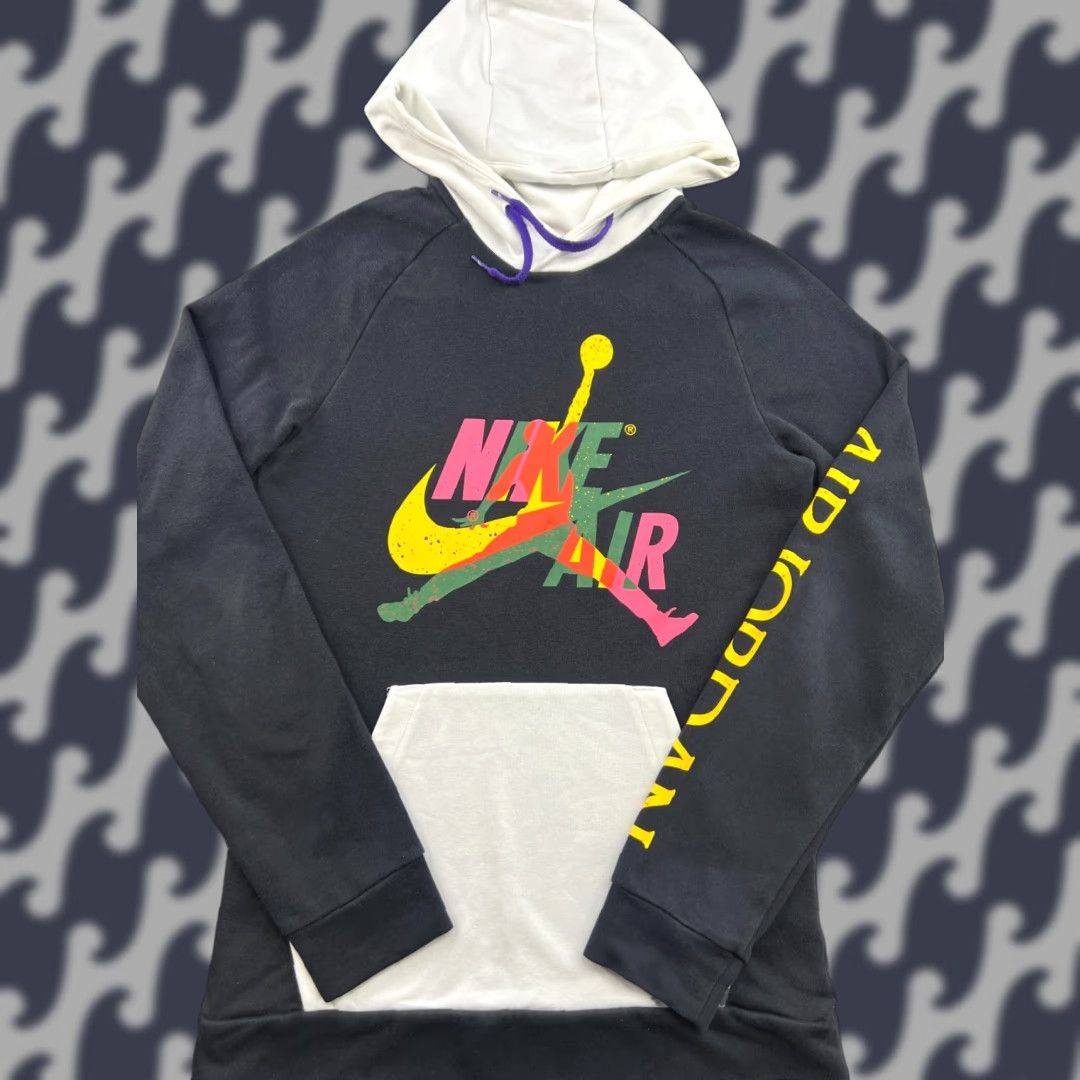 Jordan Brand Nike Air Jordan Hoodie Small Jumpman Sweatshirt Black White Pockets Mens XS S Multicolor 90s Size US S / EU 44-46 / 1 - 1 Thumbnail