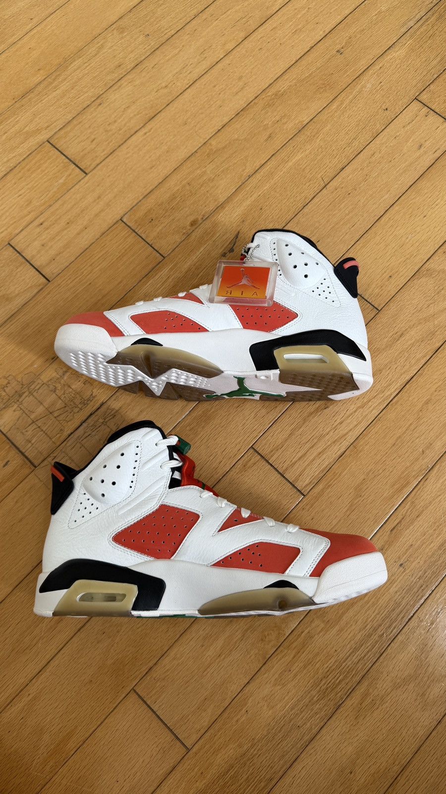 Jordan Brand AIR JODAN 6 RETRO GATORADE LIKE MIKE WHITE SNEAKERS Size US 12 / EU 45 - 4 Thumbnail