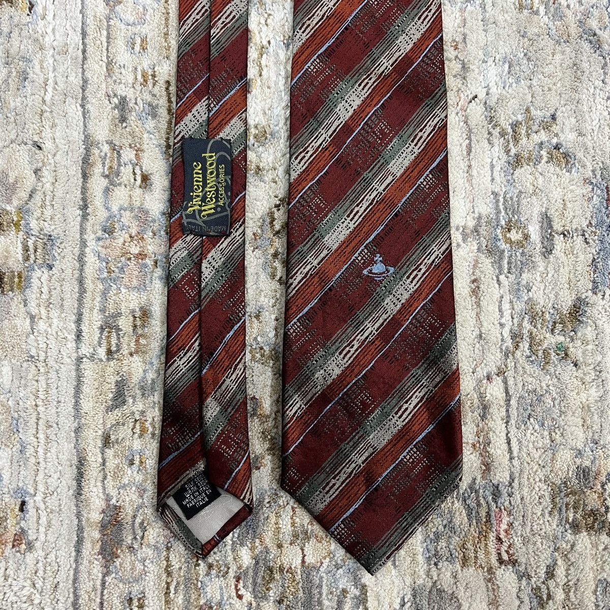 Vivienne Westwood VIVIENNE WESTWOOD ORB LOGO SILK TIE Size ONE SIZE - 2 Thumbnail