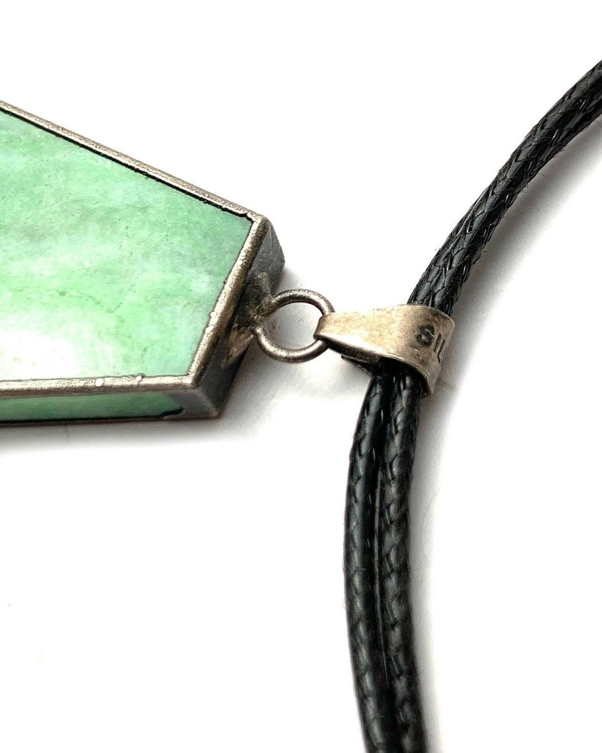Vintage 2000S NATURAL JADE WITH SILVER PEDAL NECKLACE Size ONE SIZE - 3 Thumbnail