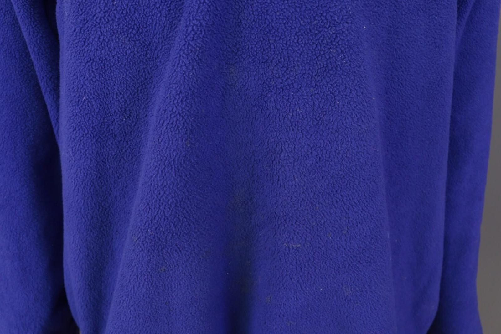 L.L. Bean L.L.Bean Blue 1/4 Zip High Neck Snap Fleece Jacket Size XL Size US XL / EU 56 / 4 - 6 Thumbnail