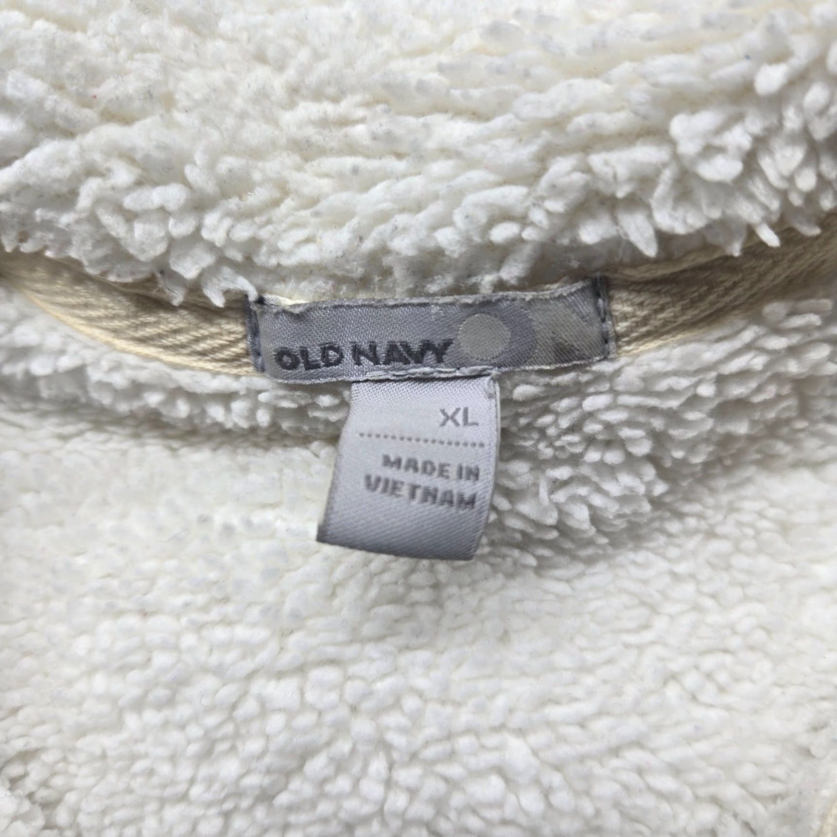 Old Navy Old Navy Vest Shirt Adult XL White Fleece Full Zip Solid Clothing Womens 90s? Size XL / US 12-14 / IT 48-50 - 3 Thumbnail