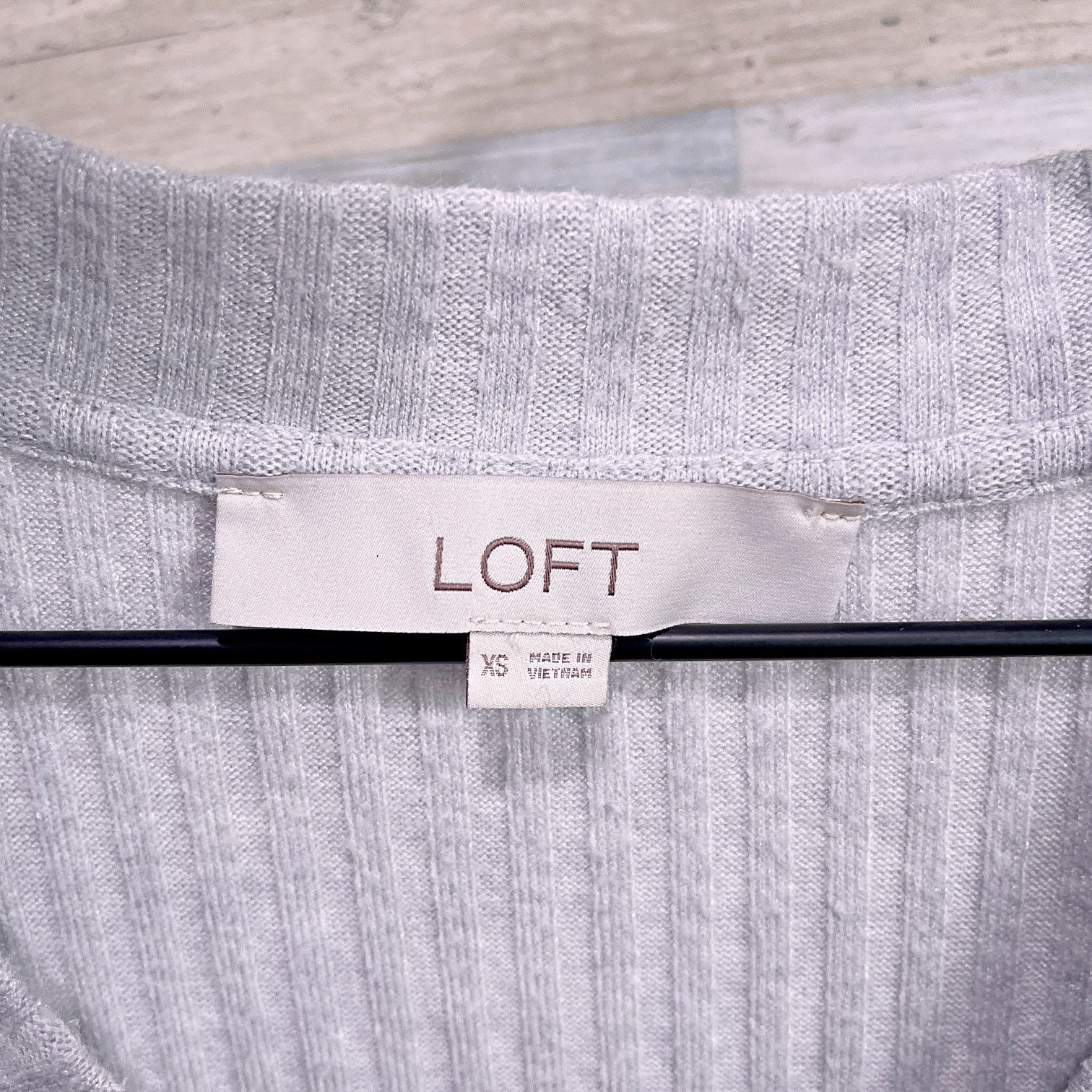 Loft LOFT Ribbed Henley Column Dress Gray Womens XS Size XS / US 0-2 / IT 36-38 - 5 Thumbnail