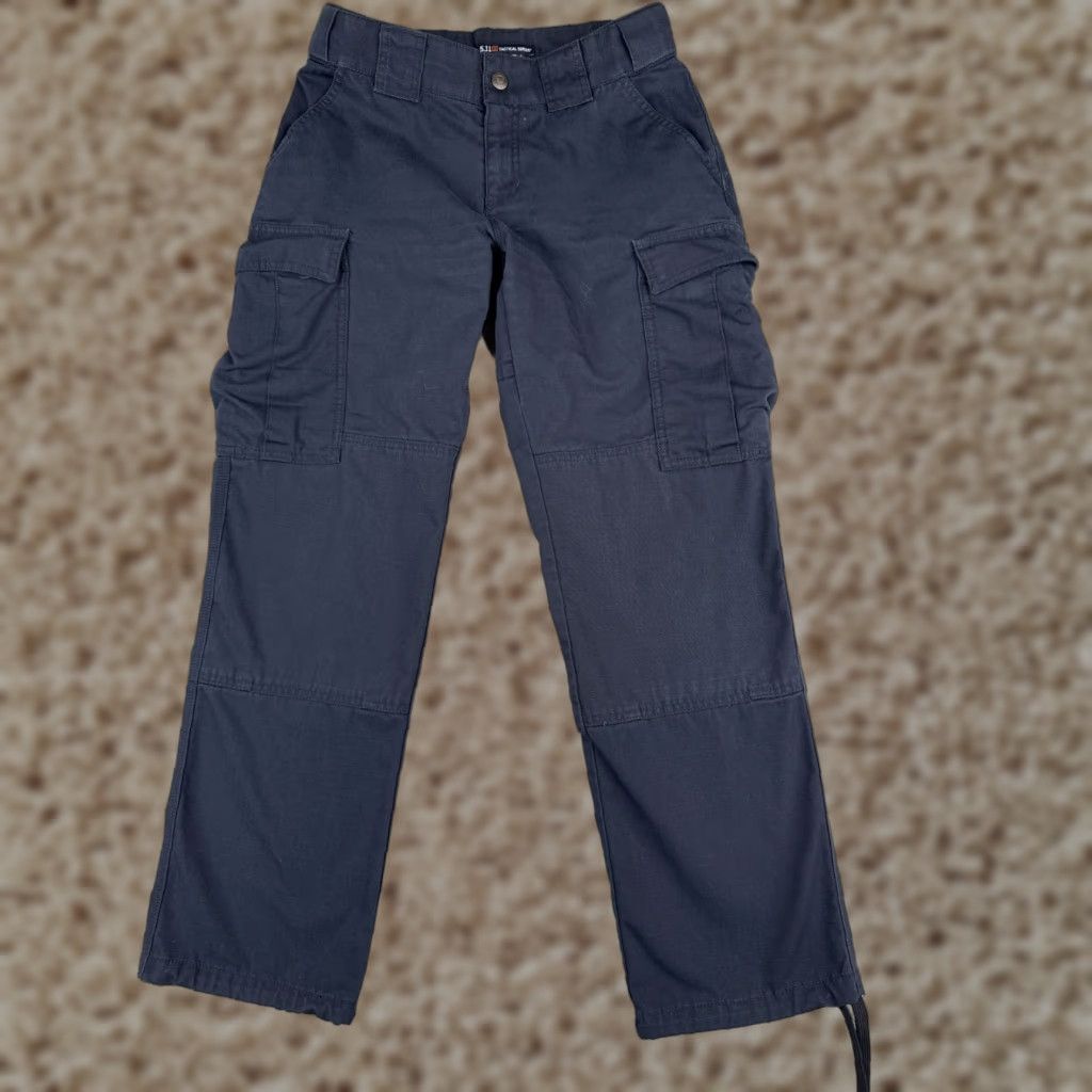 Vintage 5.11 Tactical Women’s Cargo Pants Size 2 Blue Rip-Stop Canvas Comfort Pockets Regular Fit Size 26" / US 2 / IT 38 - 1 Thumbnail