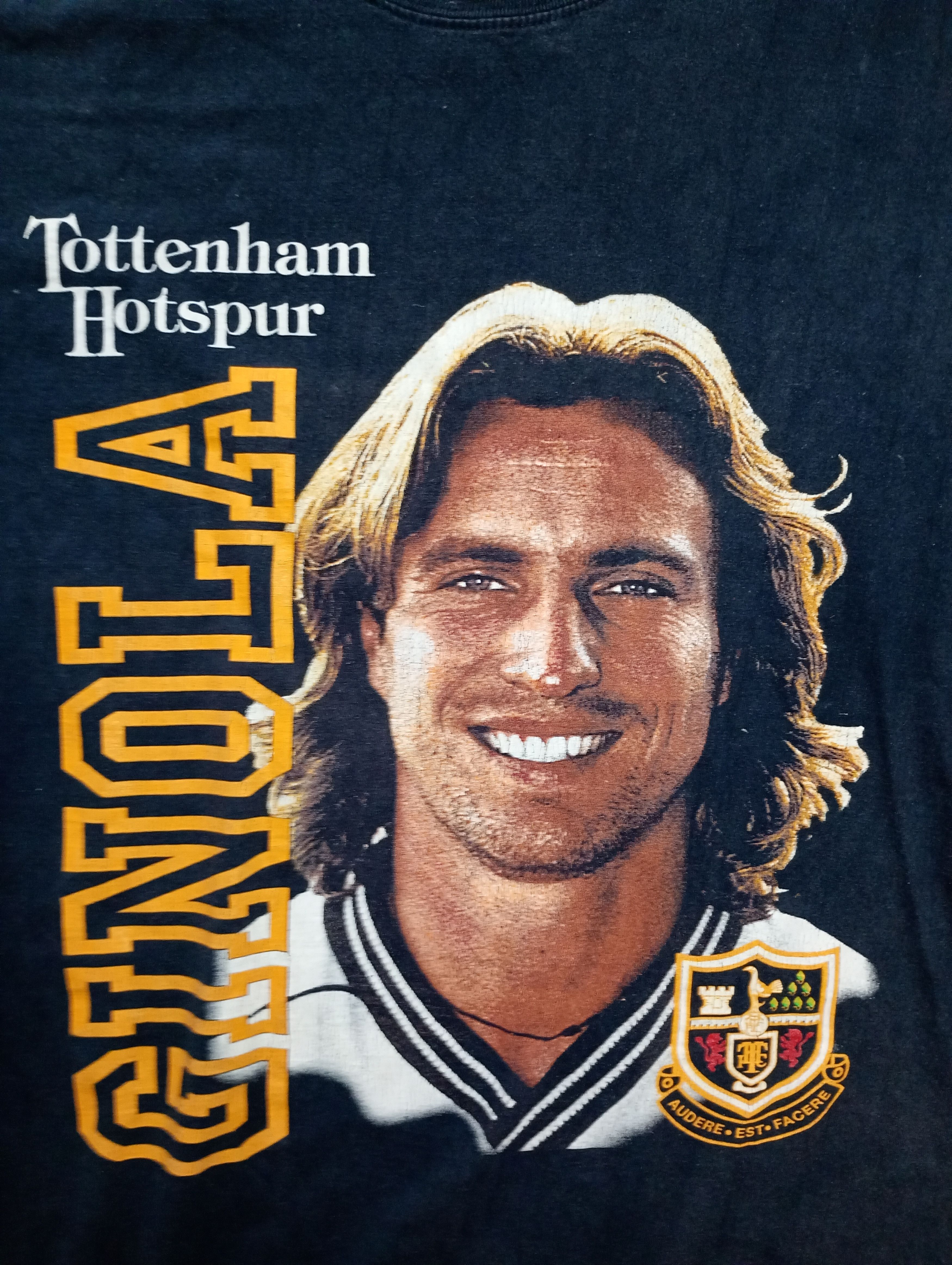 Vintage Ginola Tottenham Hotspur B&C T-Shirt Vintage 90's Size US XL / EU 56 / 4 - 6 Thumbnail