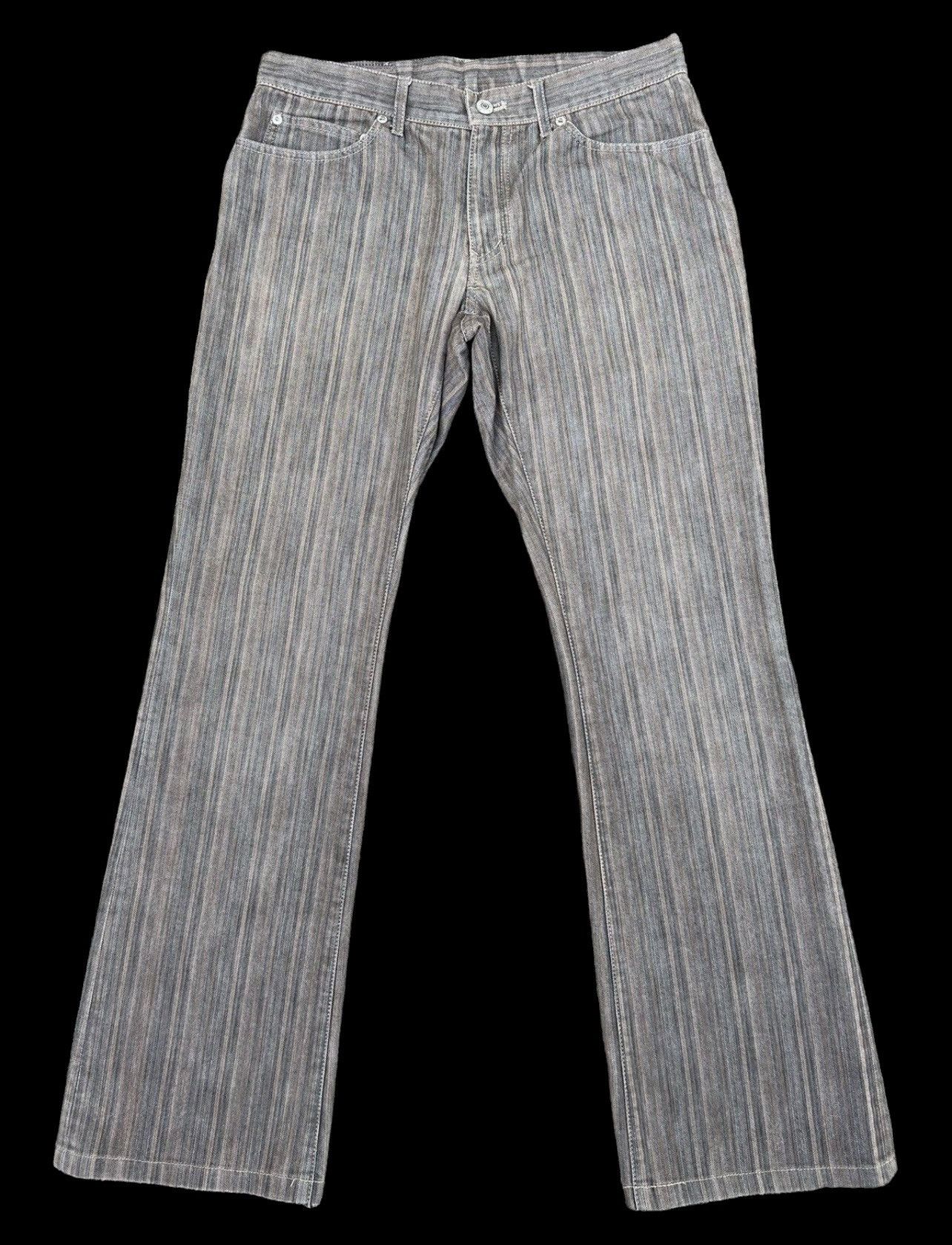 Tete Homme TETE HOMME Japan Stretchable Striped Flare Jeans Size US 30 / EU 46 - 1 Thumbnail