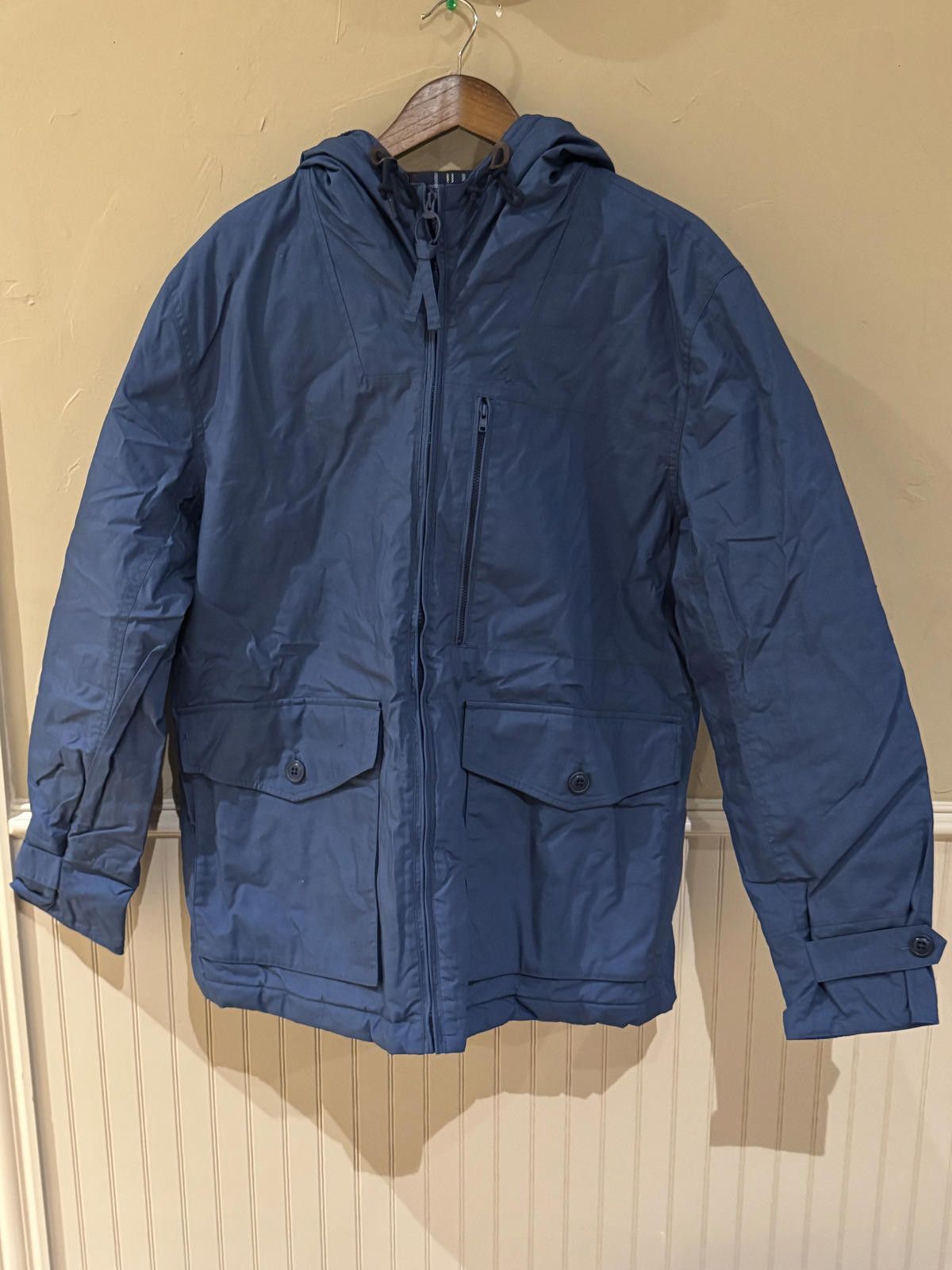 J.Crew J.Crew Blue Hooded Parka - Size L Size US L / EU 52-54 / 3 - 1 Thumbnail