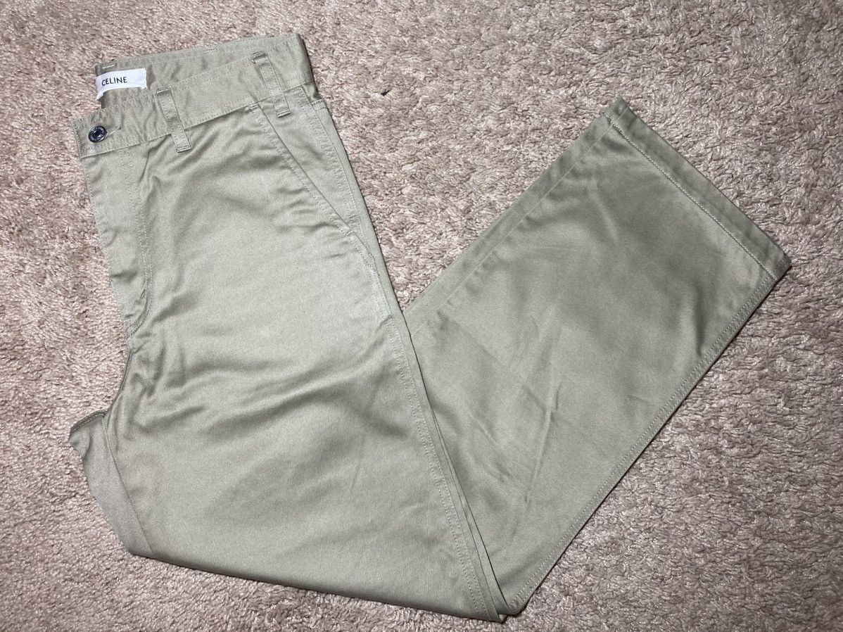 Celine AW19 Celine Cropped Chino Twill Pants 2019 Khaki Hedi Sliman Size US 26 / EU 42 - 1 Thumbnail