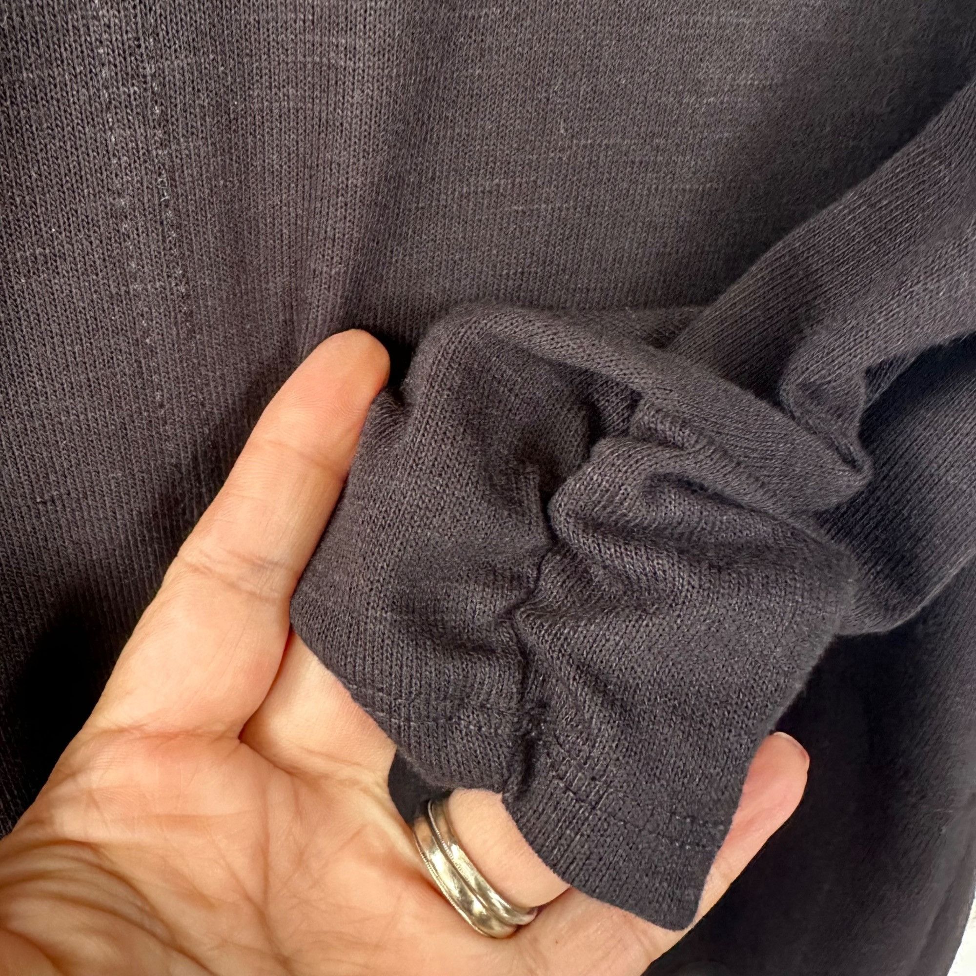 Apt. 9 Women Knit Top APT 9 Sz XS Black Ruched Long Sleeve V-neck S Size S / US 4 / IT 40 - 7 Thumbnail