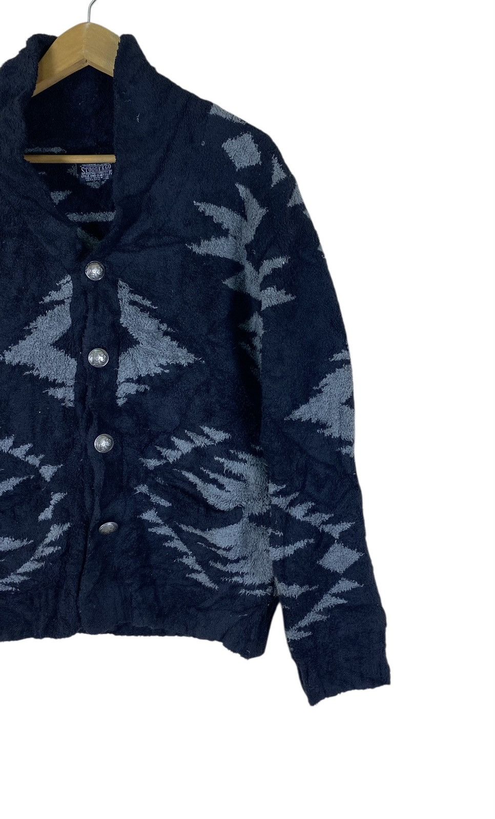 Japanese Brand Japanese Brand Stooge & Co Navajo Motif Sherpa Cardigan Size US M / EU 48-50 / 2 - 2 Thumbnail