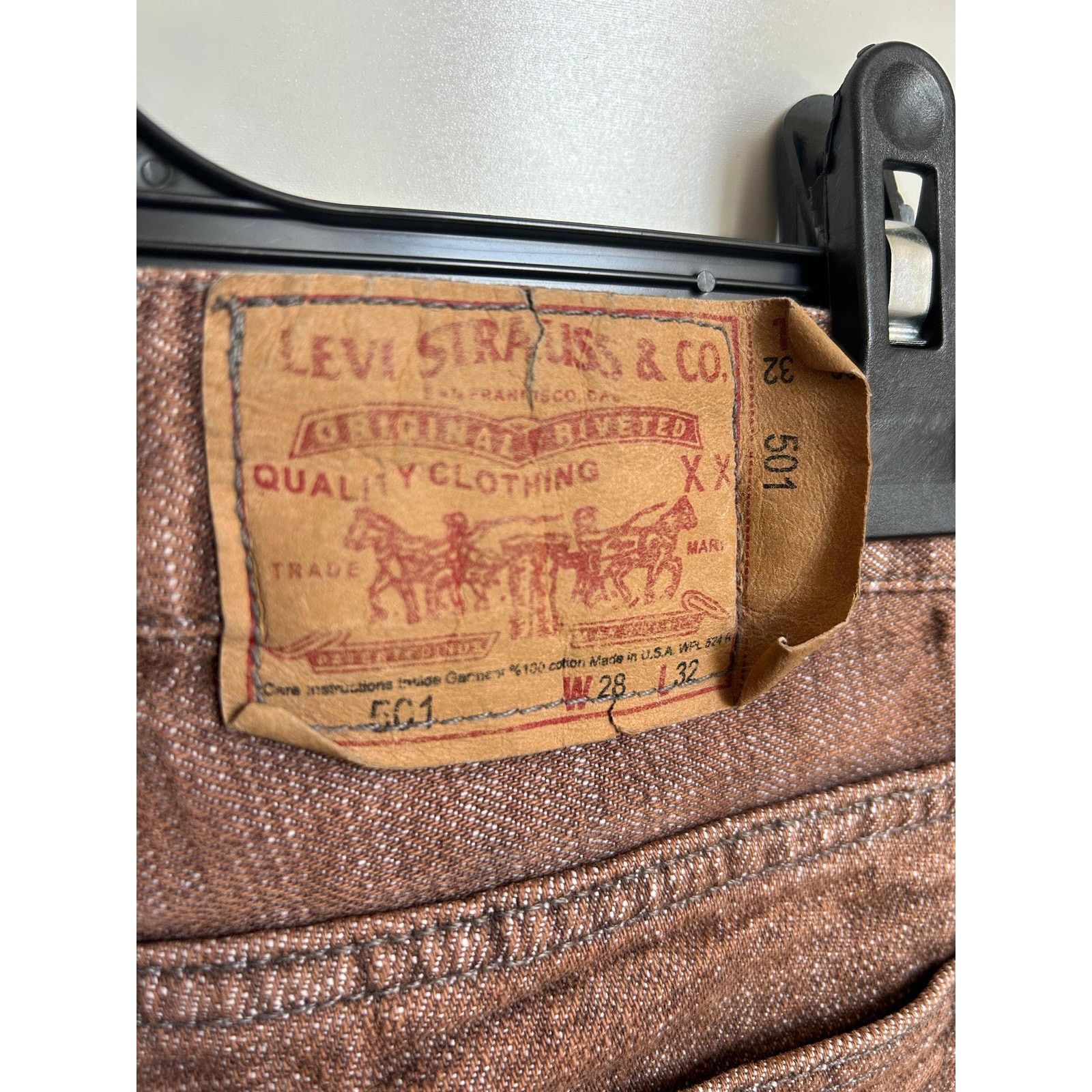 Levi's Vintage Levi's 501 Jeans W28 USA 1996 Brown Selvedge Style Size US 28 / EU 44 - 7 Thumbnail