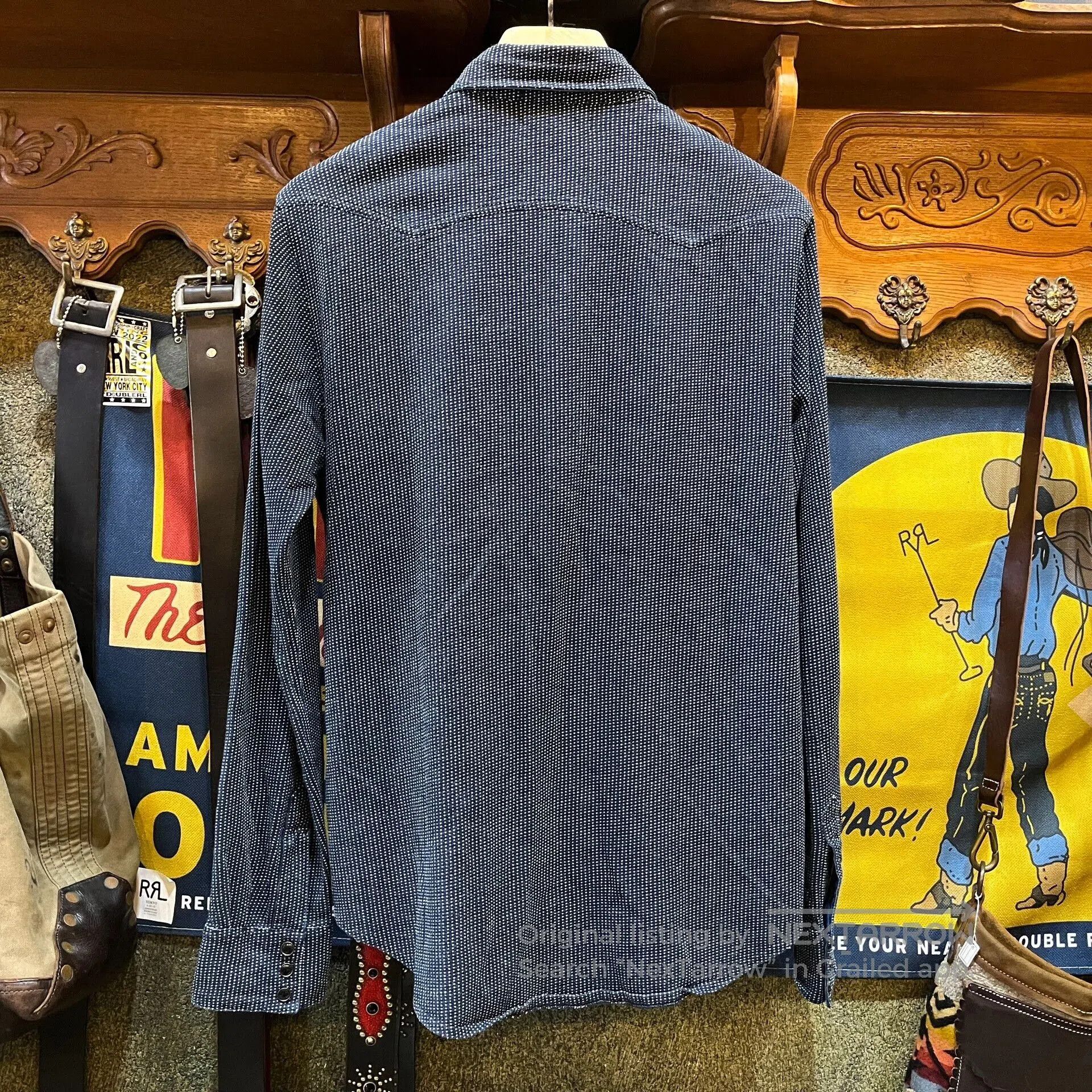 RRL Ralph Lauren RRL Indigo Sashiko Shirt. Size US M / EU 48-50 / 2 - 2 Thumbnail