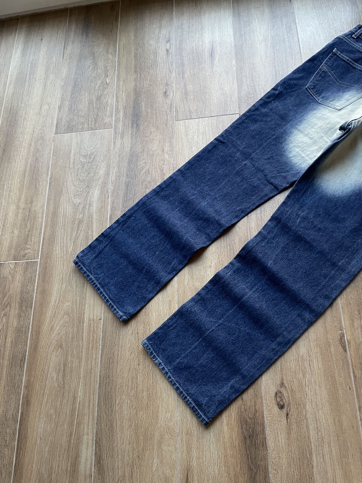 Vintage Vintage Flared Jeans Faded Avant Garde Mud Washed Japanese Size US 34 / EU 50 - 9 Thumbnail