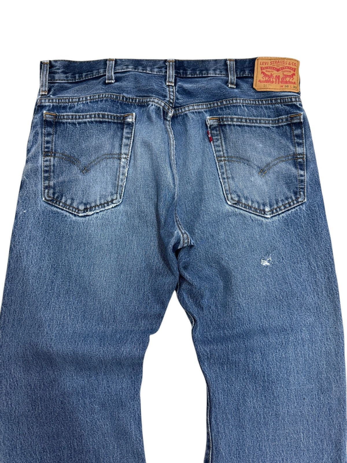 Levi's × Levi's Vintage Clothing Levi's 517 Blue Distressed Denim Jeans Size US 36 / EU 52 - 9 Thumbnail