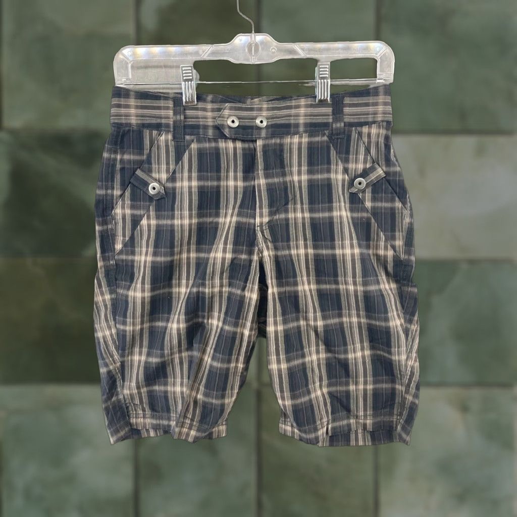 Vintage Columbia Women's Bermuda Shorts 2 Brown Plaid Outdoor Stretch Casual Hiking Size 26" / US 2 / IT 38 - 1 Thumbnail