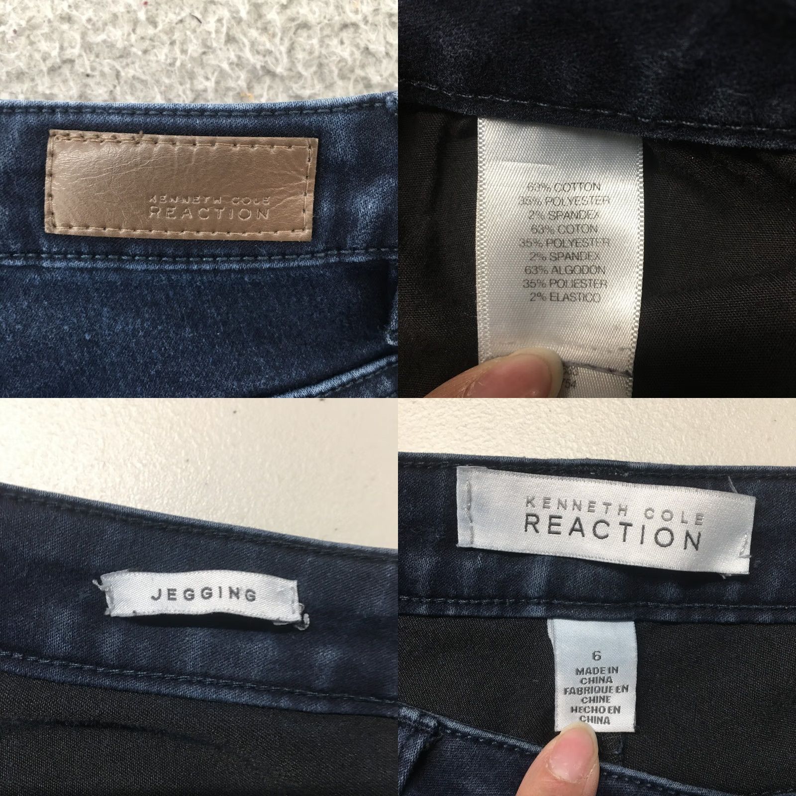Kenneth Cole Kenneth Cole Reaction Jegging Womens 6 Blue Dark Wash Denim Mid Rise Zip Fly Jeans XS-? Size 28" / US 6 / IT 42 - 9 Thumbnail