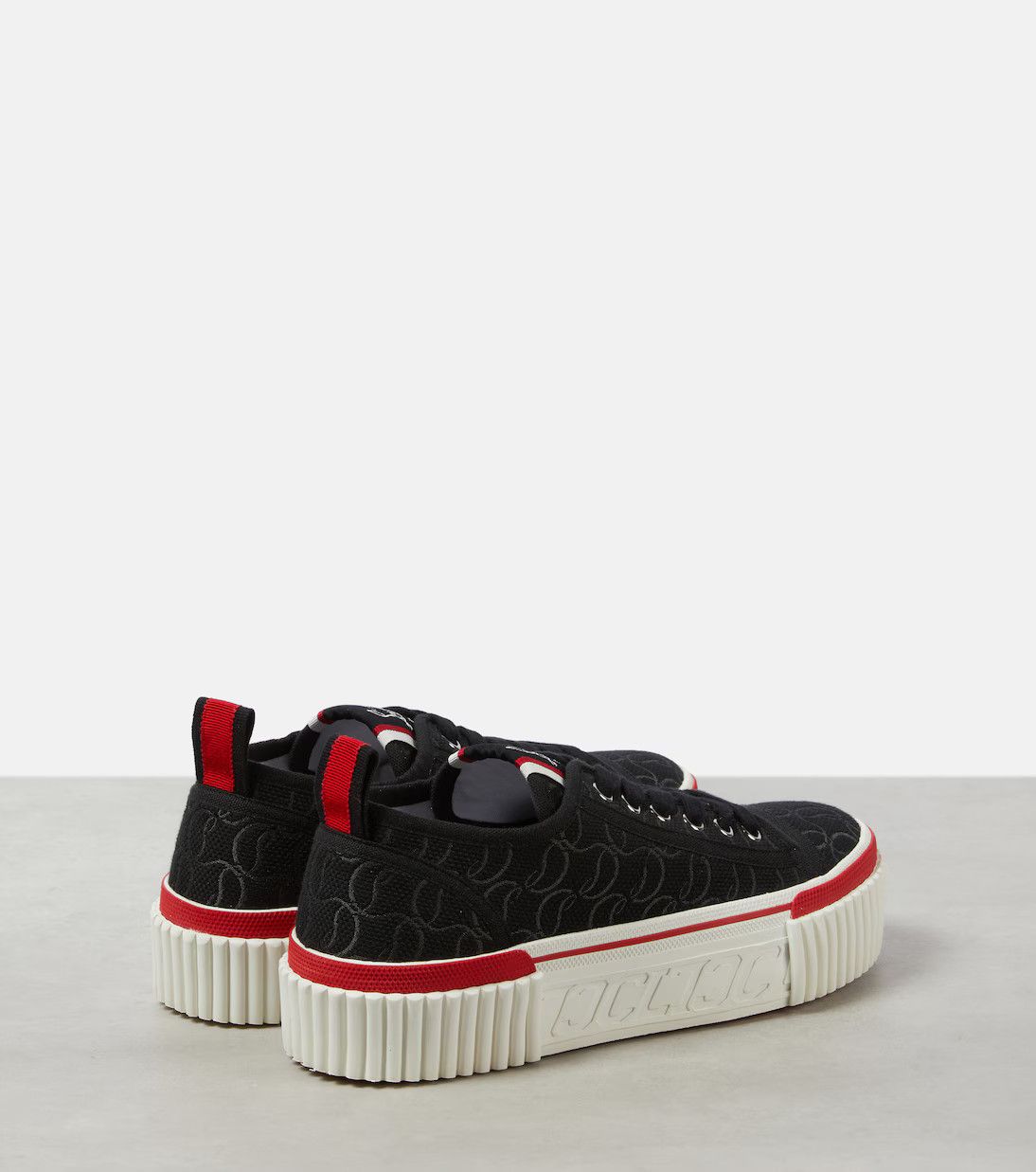 Christian Louboutin o1s1wg110125 Super Pedro Cl Platform Sneakers in Black Size US 9 / IT 39 - 4 Thumbnail