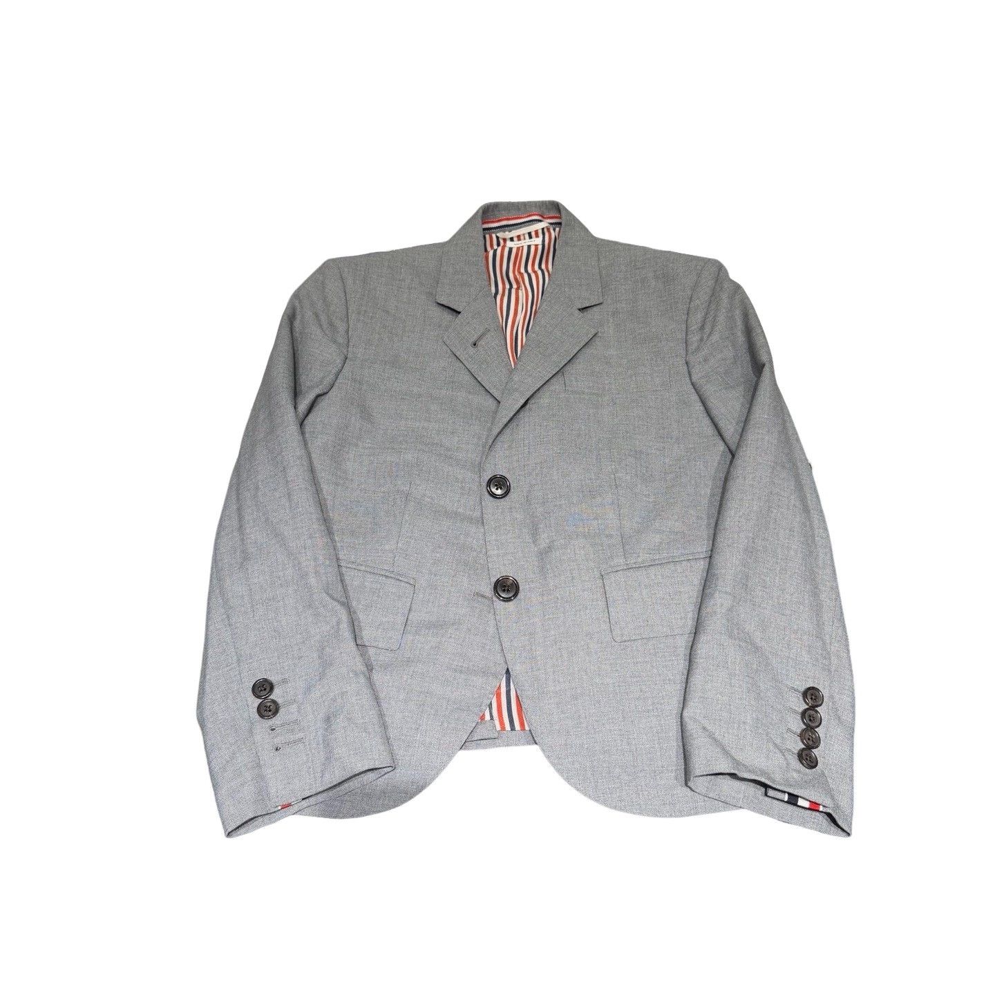 Thom Browne Thom Browne Grey Wool Blend Blazer Size 40 Size S / US 4 / IT 40 - 1 Thumbnail