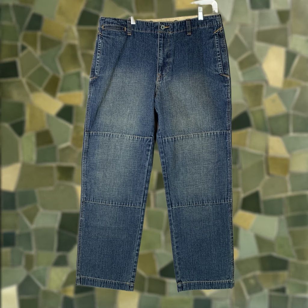 Vintage VINTAGE LL Bean Jeans Men 36x32 Blue Double Knee Baggy Workwear Boatbuilder NWT Size US 36 / EU 52 - 1 Thumbnail