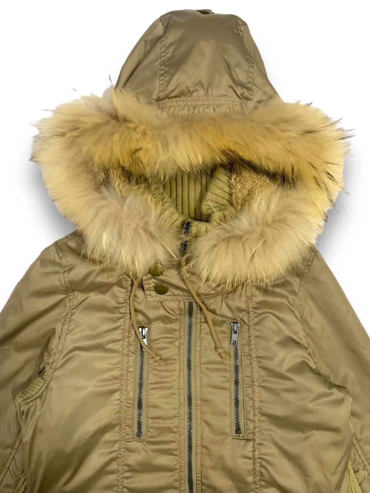 KMRii Japanese Brand Raccoon Fur Hooded Multi-pockets Punk Jacket Size US XS / EU 42 / 0 - 5 Thumbnail