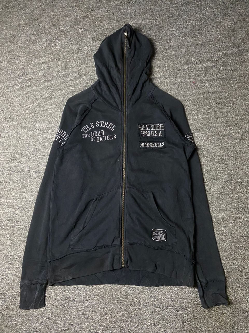 Japanese Brand Dead Skulls Embroidered Full Zip Sweater Jacket (176) Size US XS / EU 42 / 0 - 1 Thumbnail