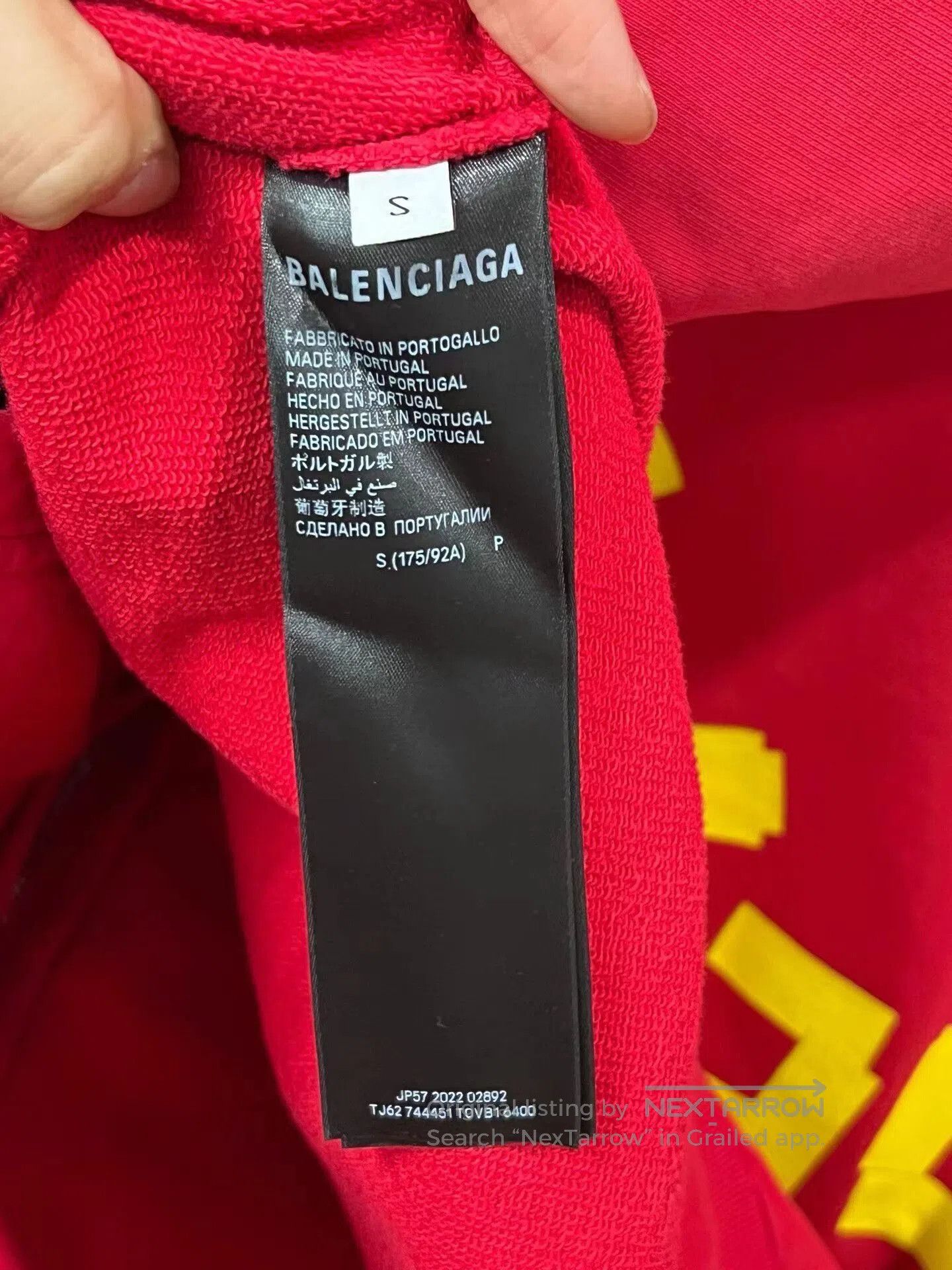 Balenciaga balenciaga red hoodie with yellow print. Size US S / EU 44-46 / 1 - 4 Thumbnail