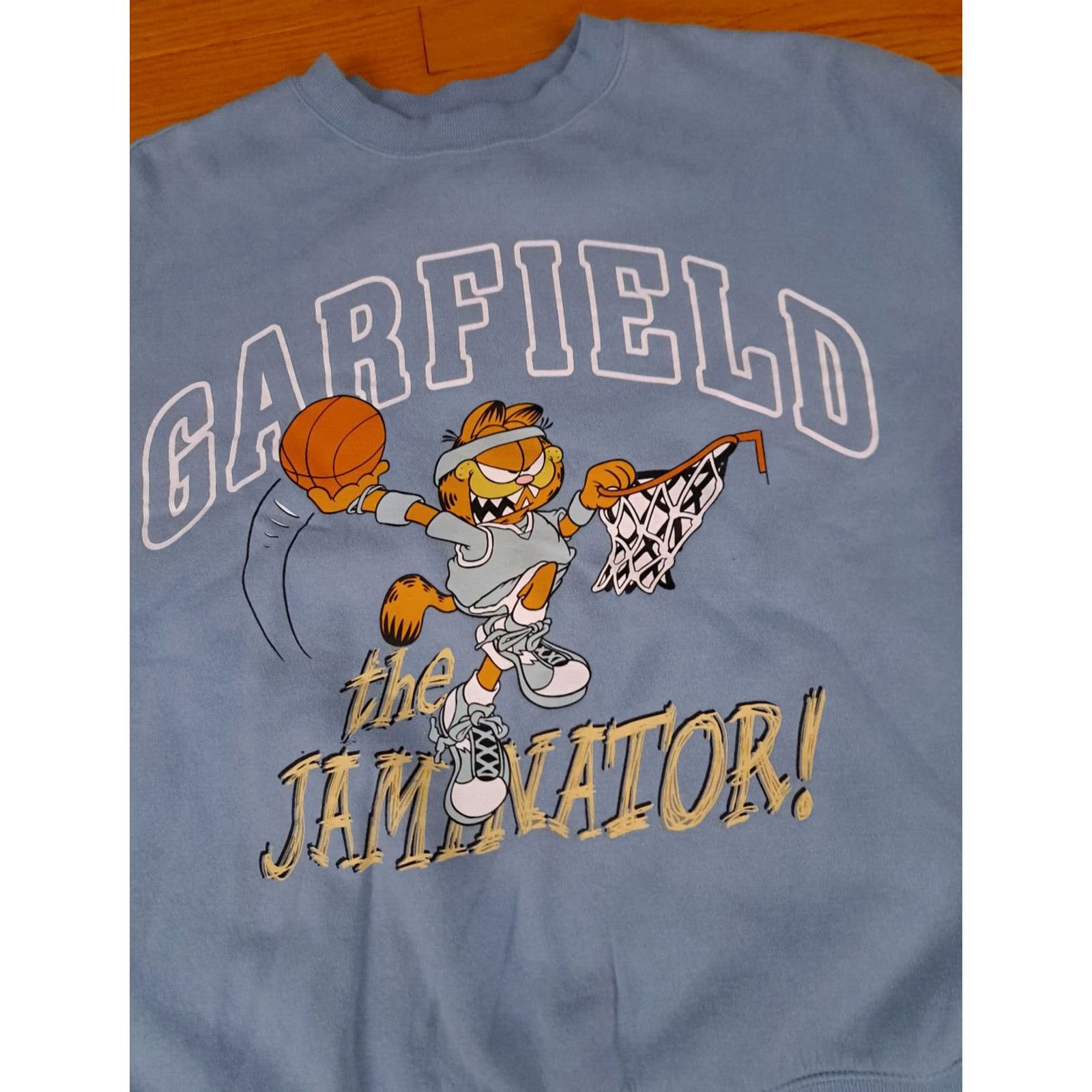 X-LARGE Garfield Sweatshirt x-large Basketball Unisex Adults XL Blue Pullover"} Size US XL / EU 56 / 4 - 2 Thumbnail