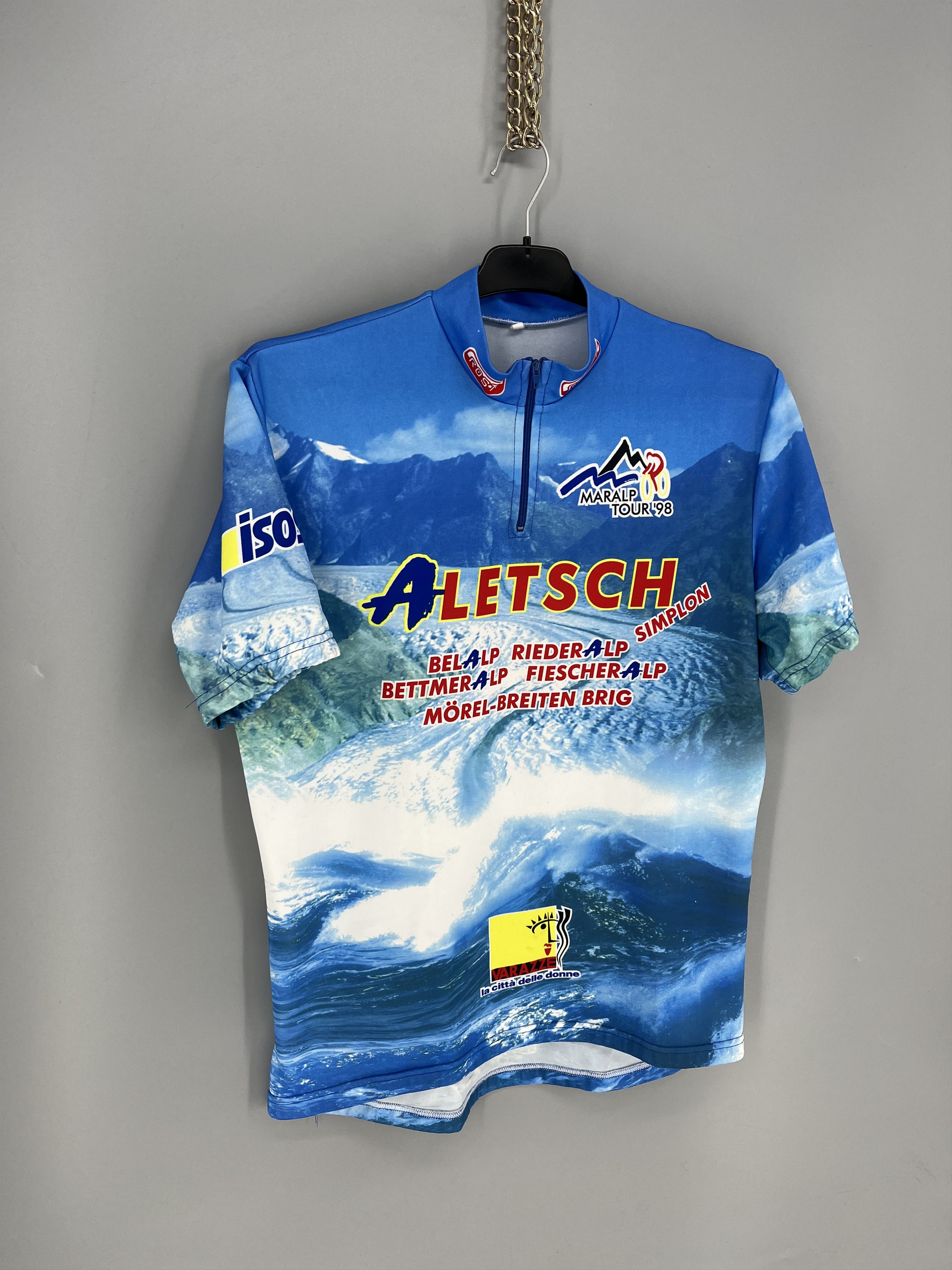 Vintage Vtg Maralp Tour ’98 Aletsch Cycl0ing Jersey Mountain Print Size US XL / EU 56 / 4 - 3 Thumbnail