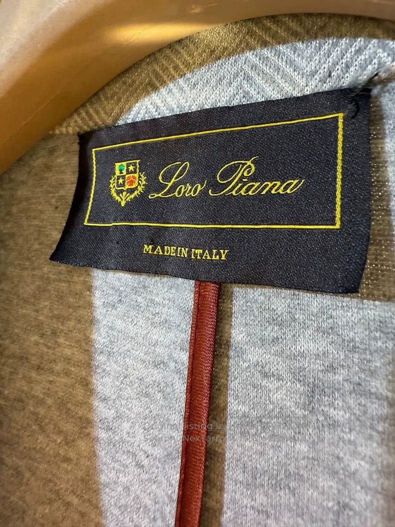 Loro Piana LORO PIANA Suit Jacket with Leather Panels Size 44L - 4 Thumbnail