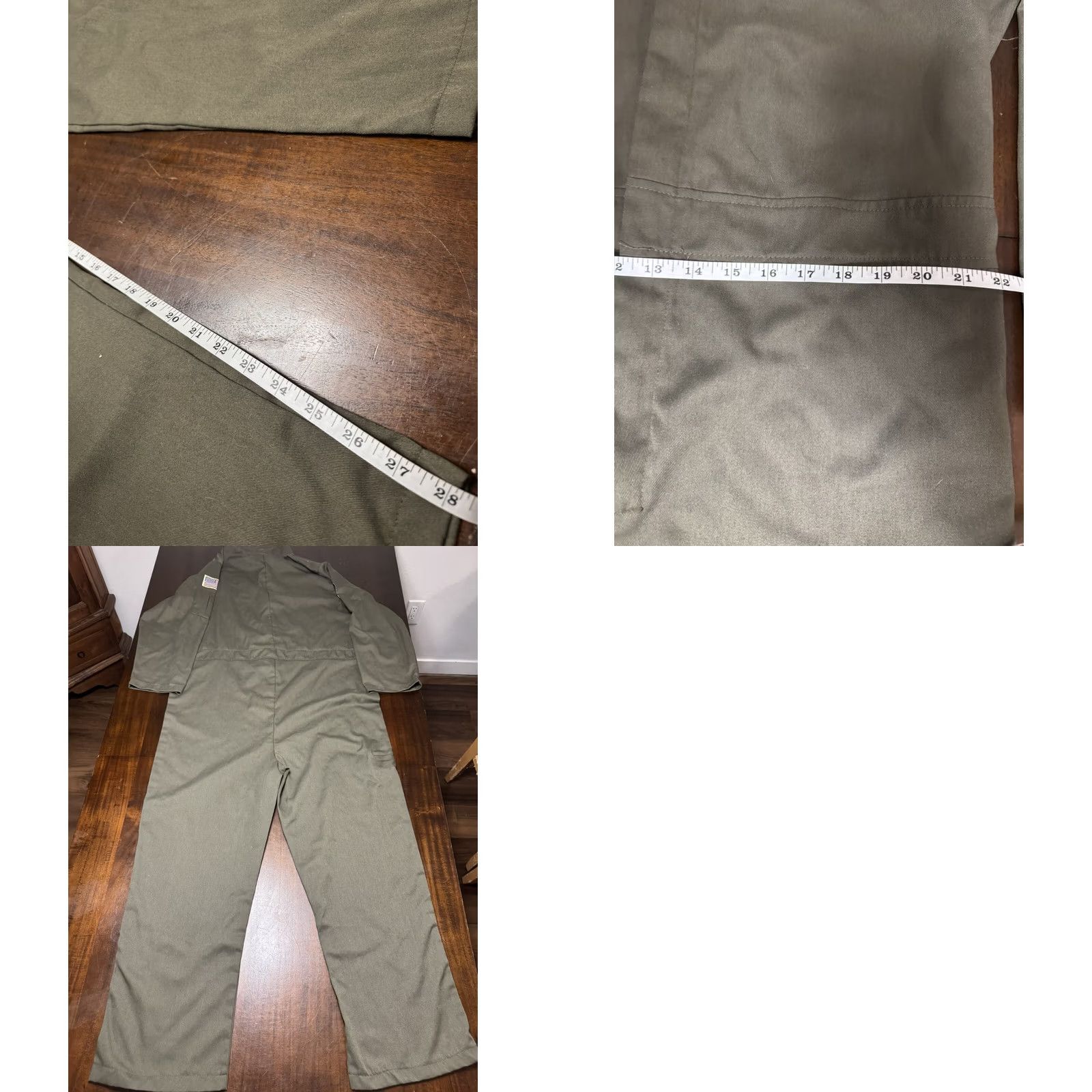 Vintage Top Gun Flight Suit Costume Adult Size L/XL Maverick Green halloween Size 42R - 8 Thumbnail