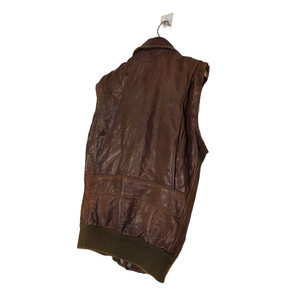 Schott 🔥VINTAGE SCHOTT LEATHER TANK TOP JACKET MADE IN USA Size US M / EU 48-50 / 2 - 10 Thumbnail