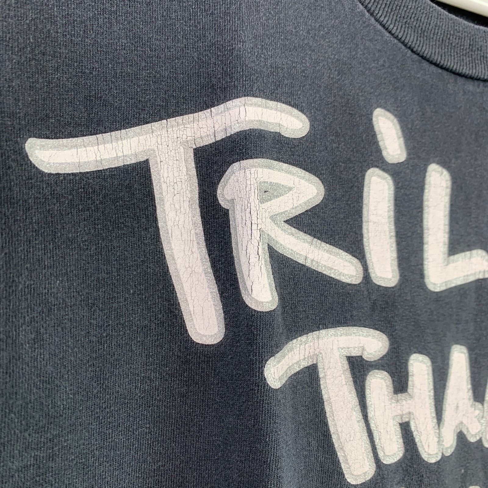 Vintage Algierz Triller Than You'll Ever Be Gray Skater White Tee Size US L / EU 52-54 / 3 - 3 Thumbnail