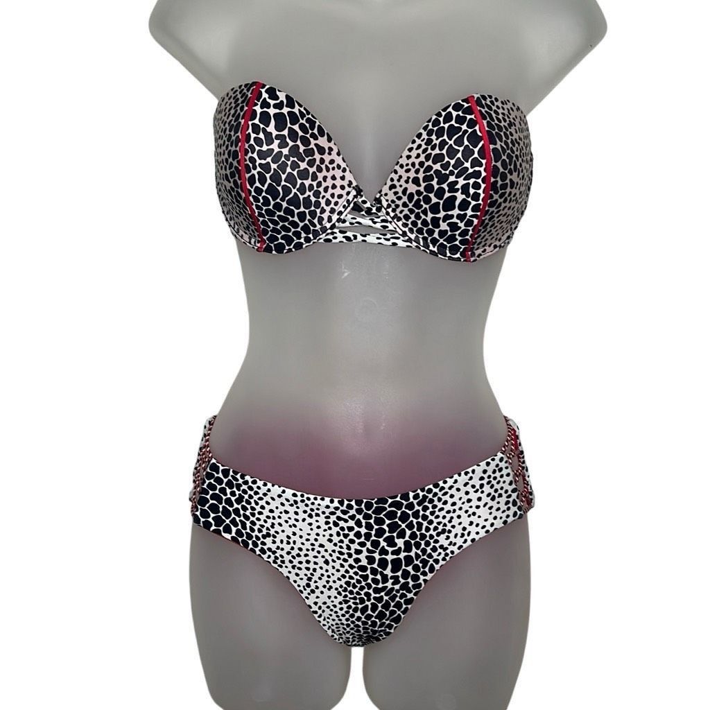 Swims Beach Bunny Girl on Fire Bikini Set Animal Cheetah Print Ban Size ONE SIZE - 1 Thumbnail