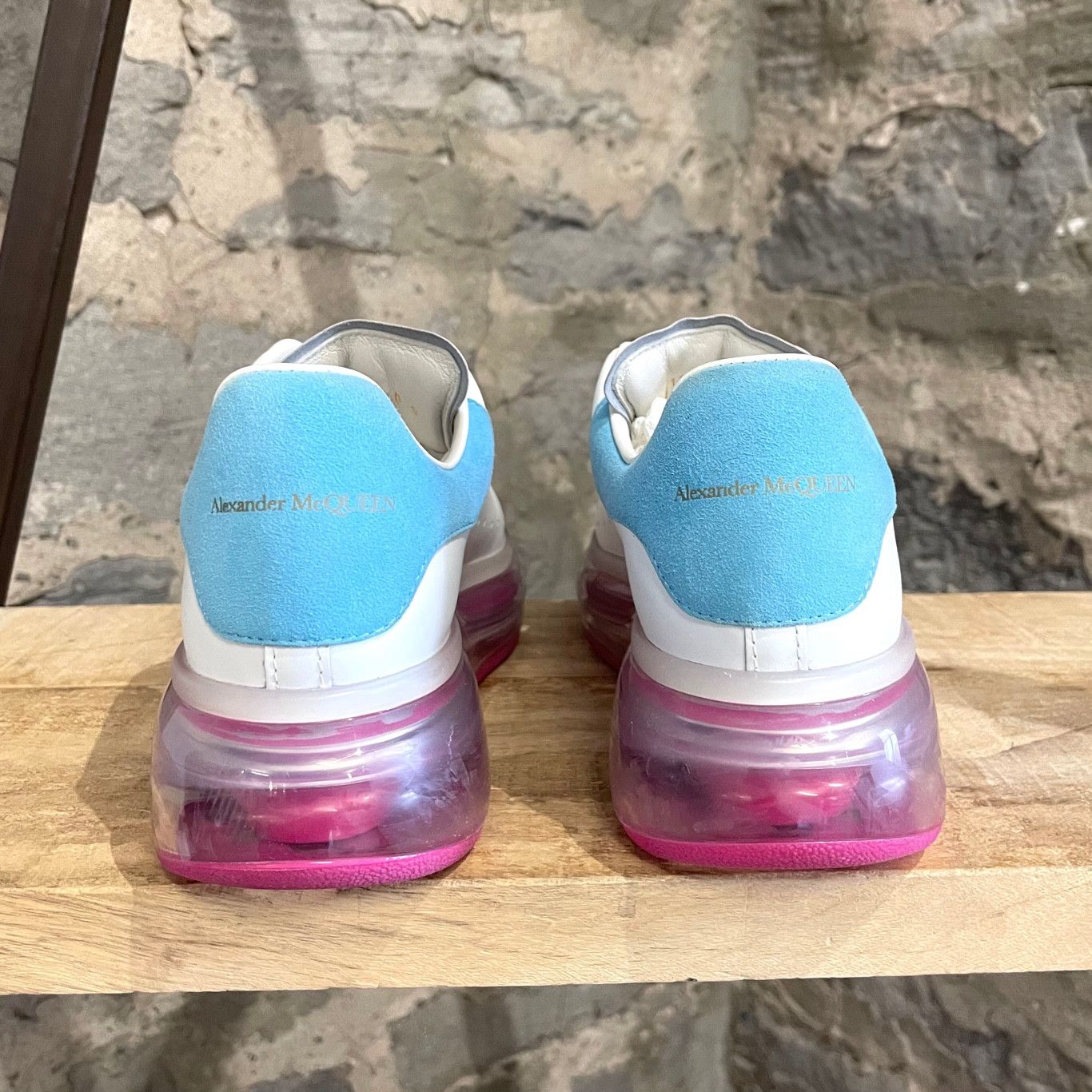 Alexander McQueen Alexander McQueen Oversized White Leather Sneakers Size US 7.5 / IT 37.5 - 5 Thumbnail